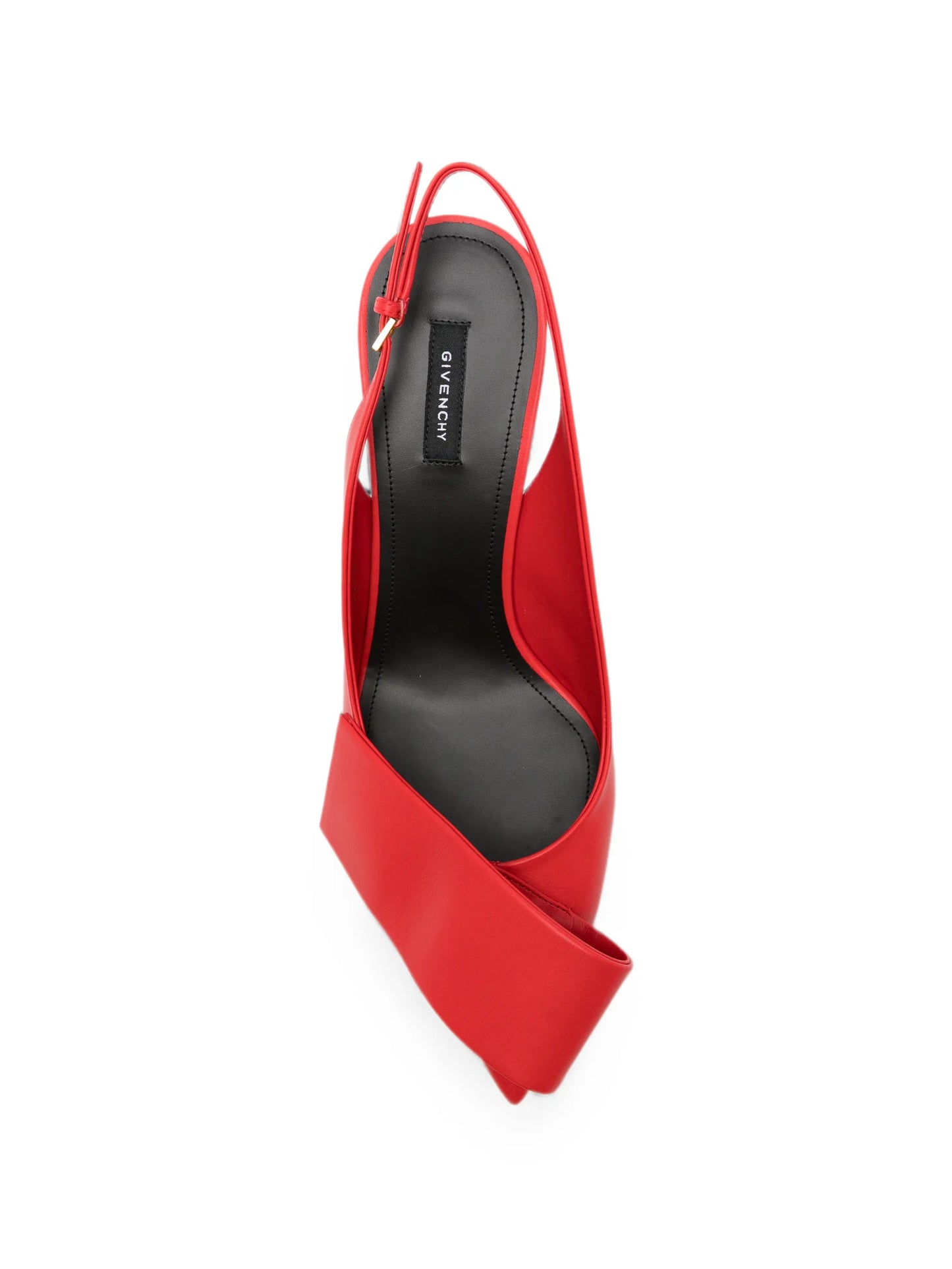 twisted-ribbon slingback pumps