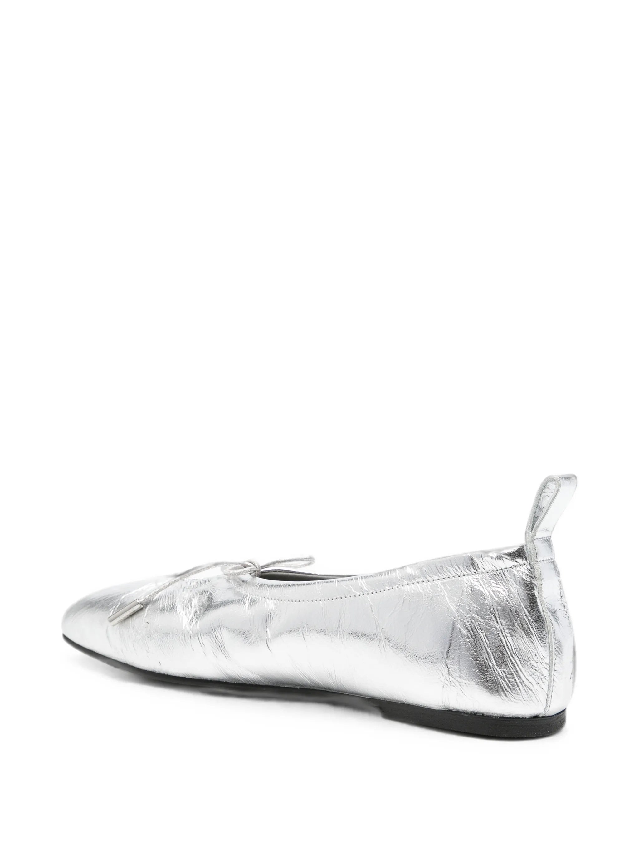 Rosalind shimmer-finish leather ballet flats
