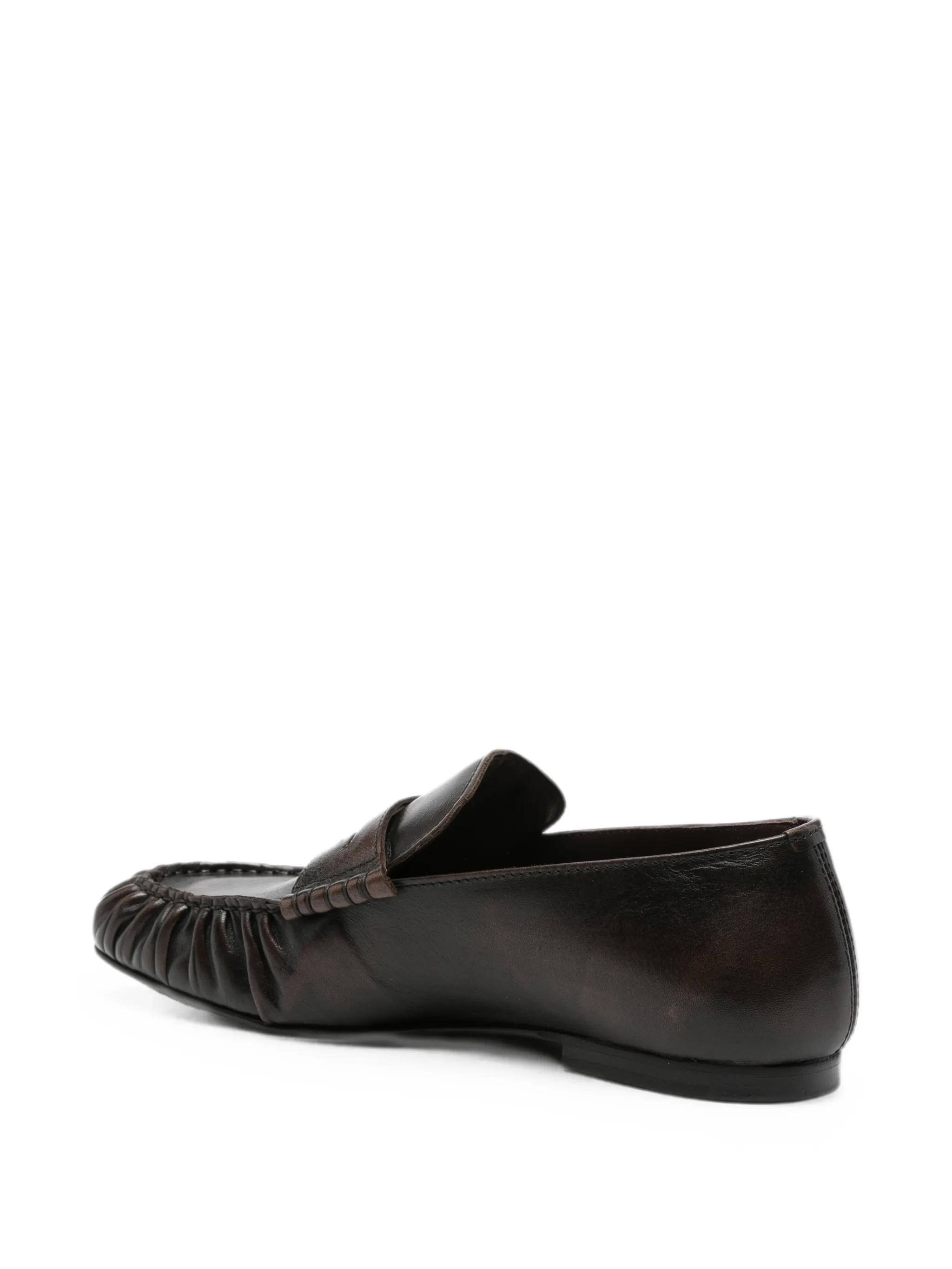 Aven vintage effect leather loafers