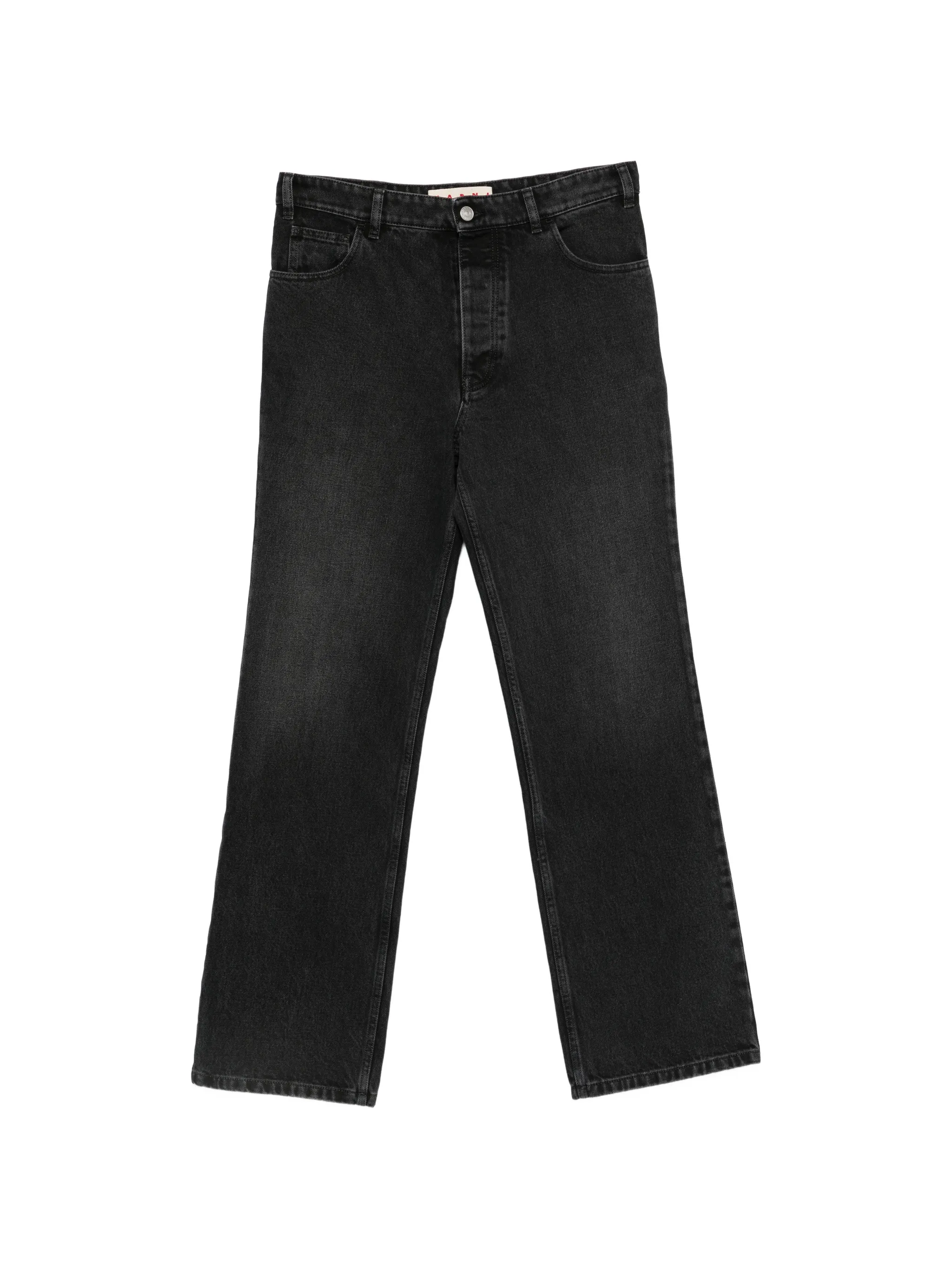 logo-patch straight-leg jeans