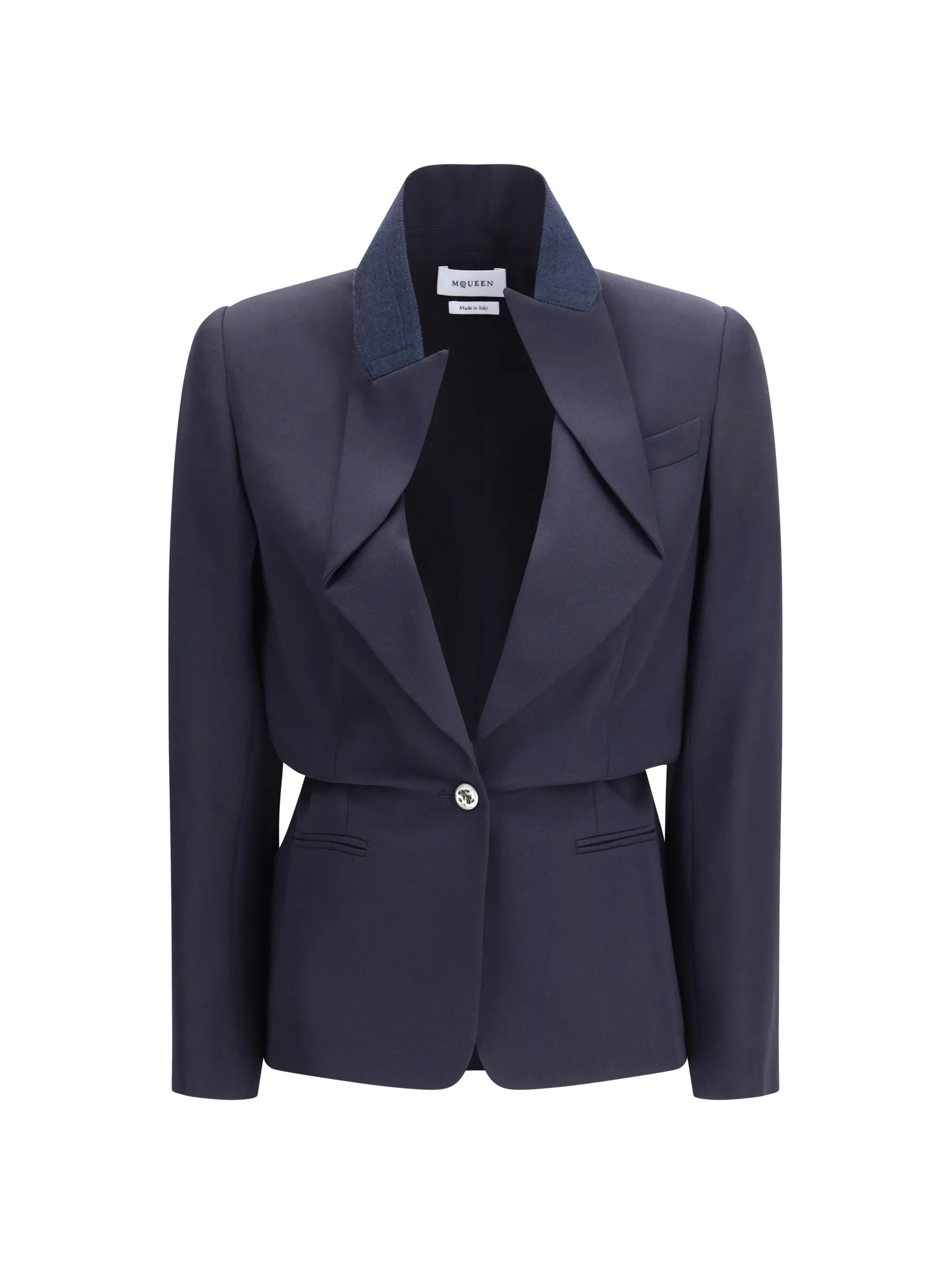 folded-lapel single-breasted jacket