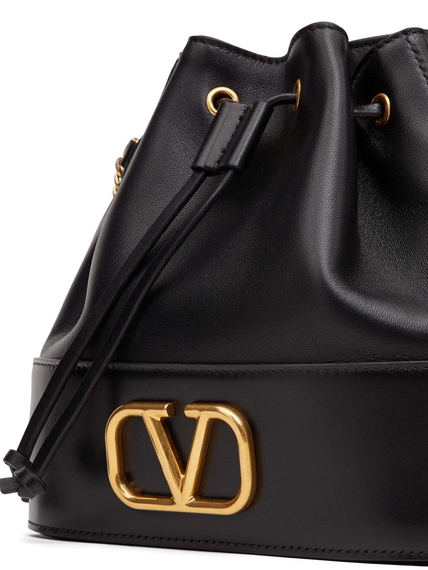 mini VLogo signature bucket bag in nappa leather