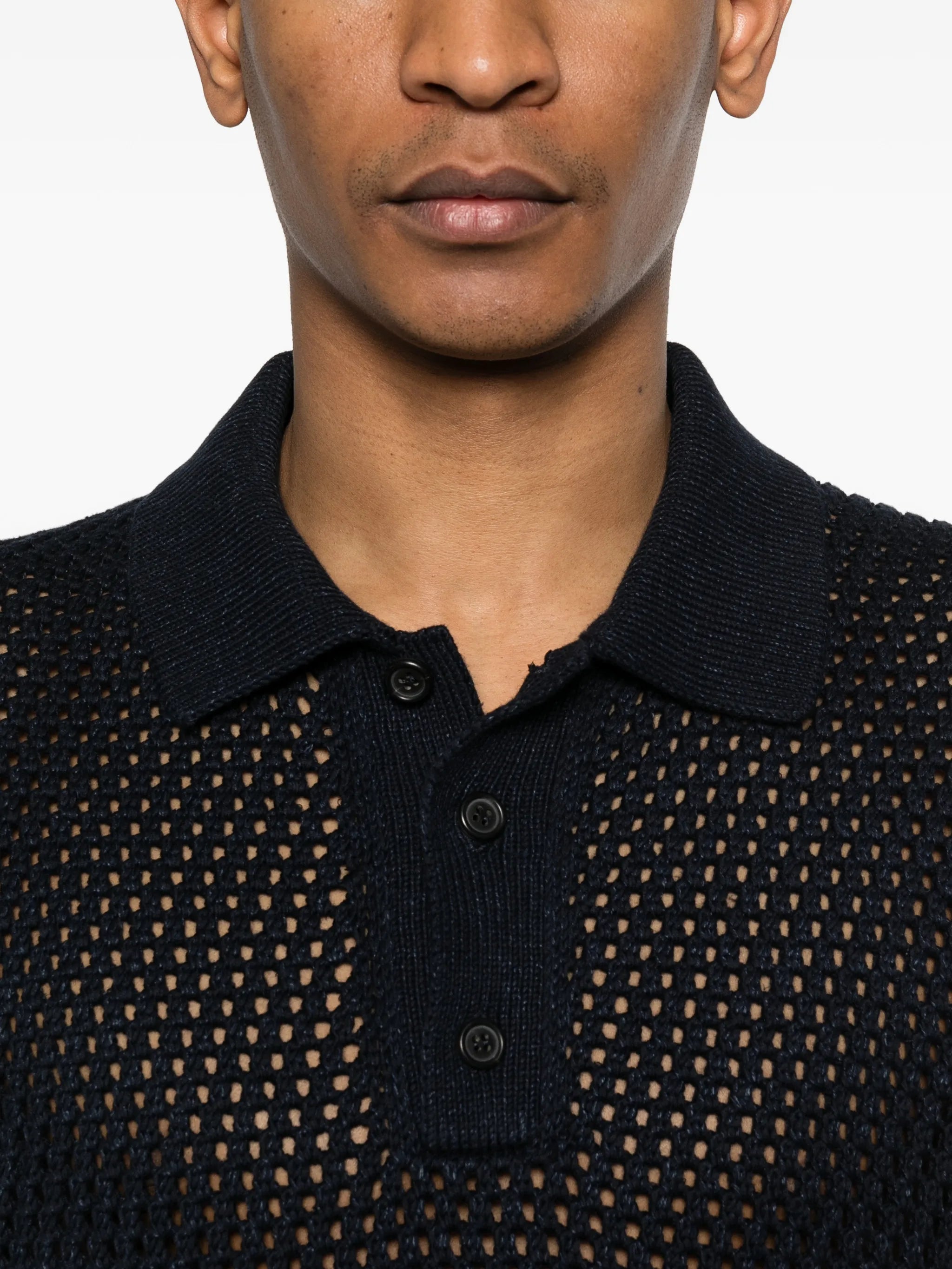 knitted polo shirt