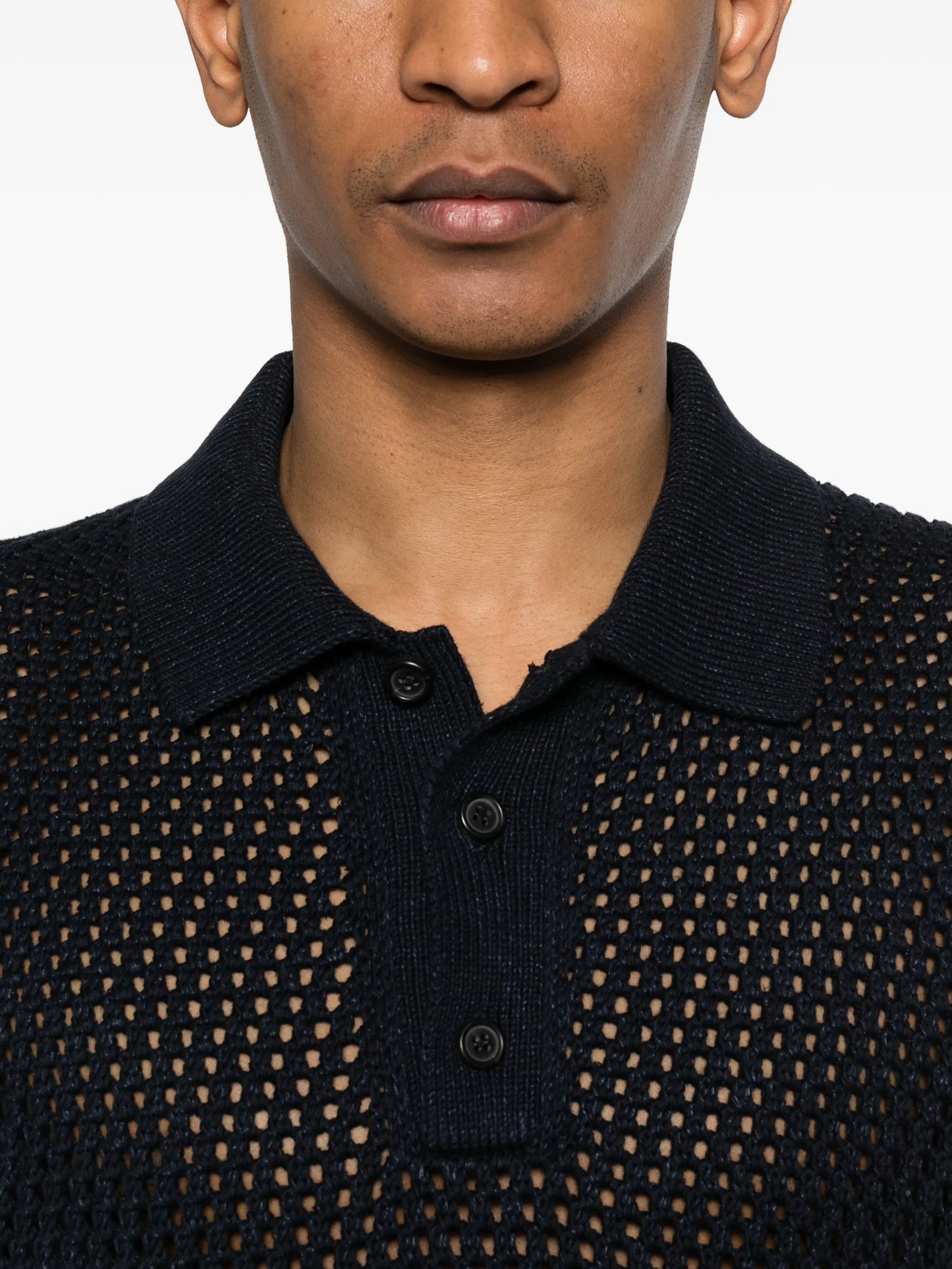 knitted polo shirt