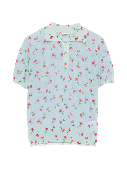 floral polo top