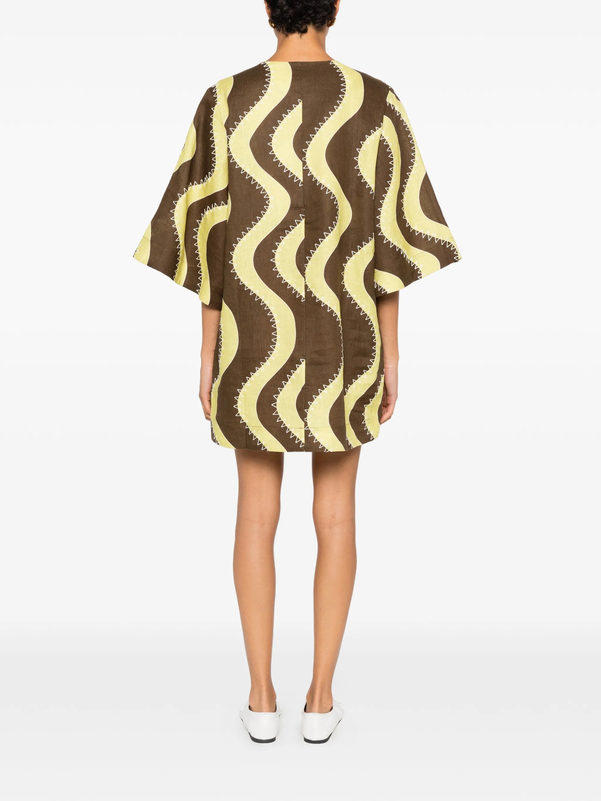 Frankie wave-print mini dress