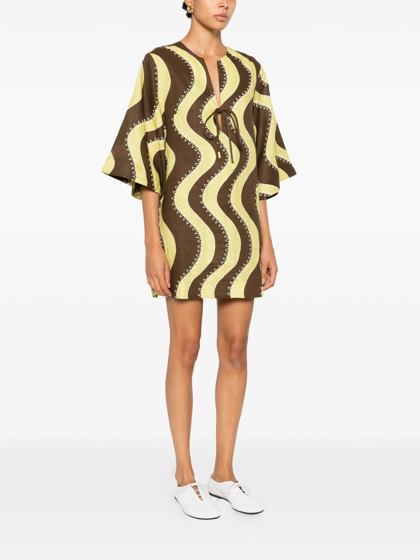 Frankie wave-print mini dress