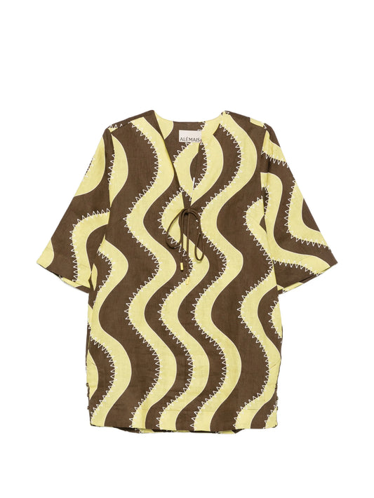 Frankie wave-print mini dress