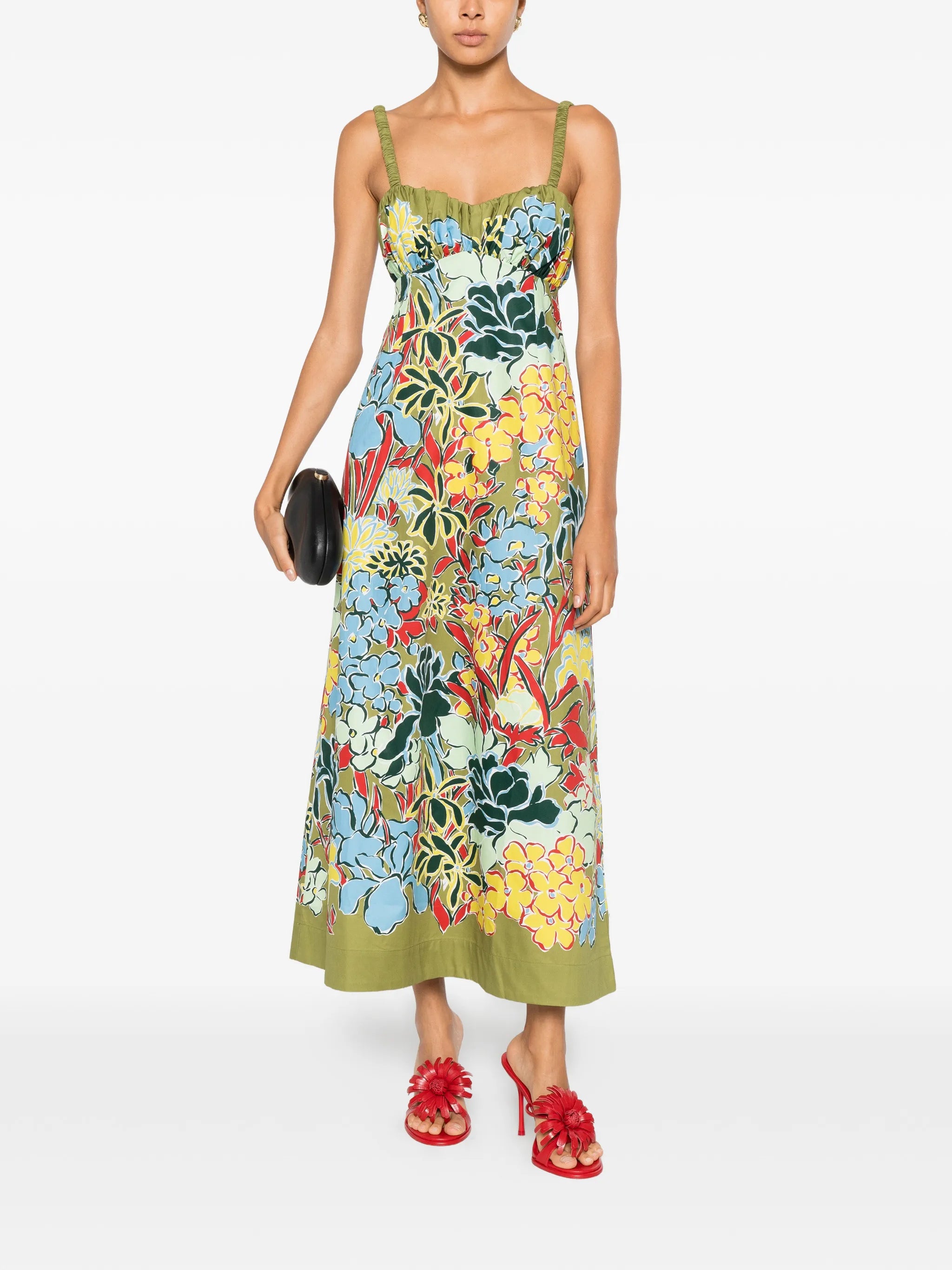 Solstice floral-print midi dress