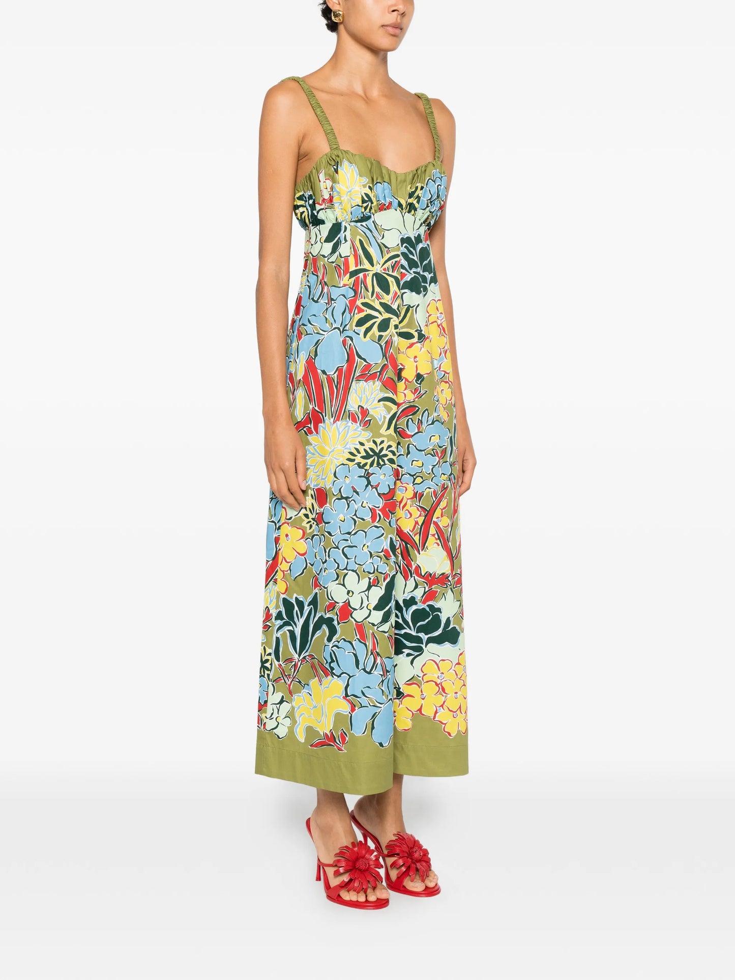 Solstice floral-print midi dress