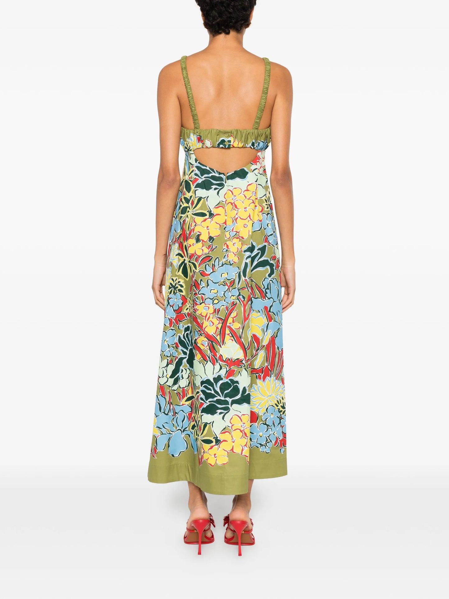 Solstice floral-print midi dress