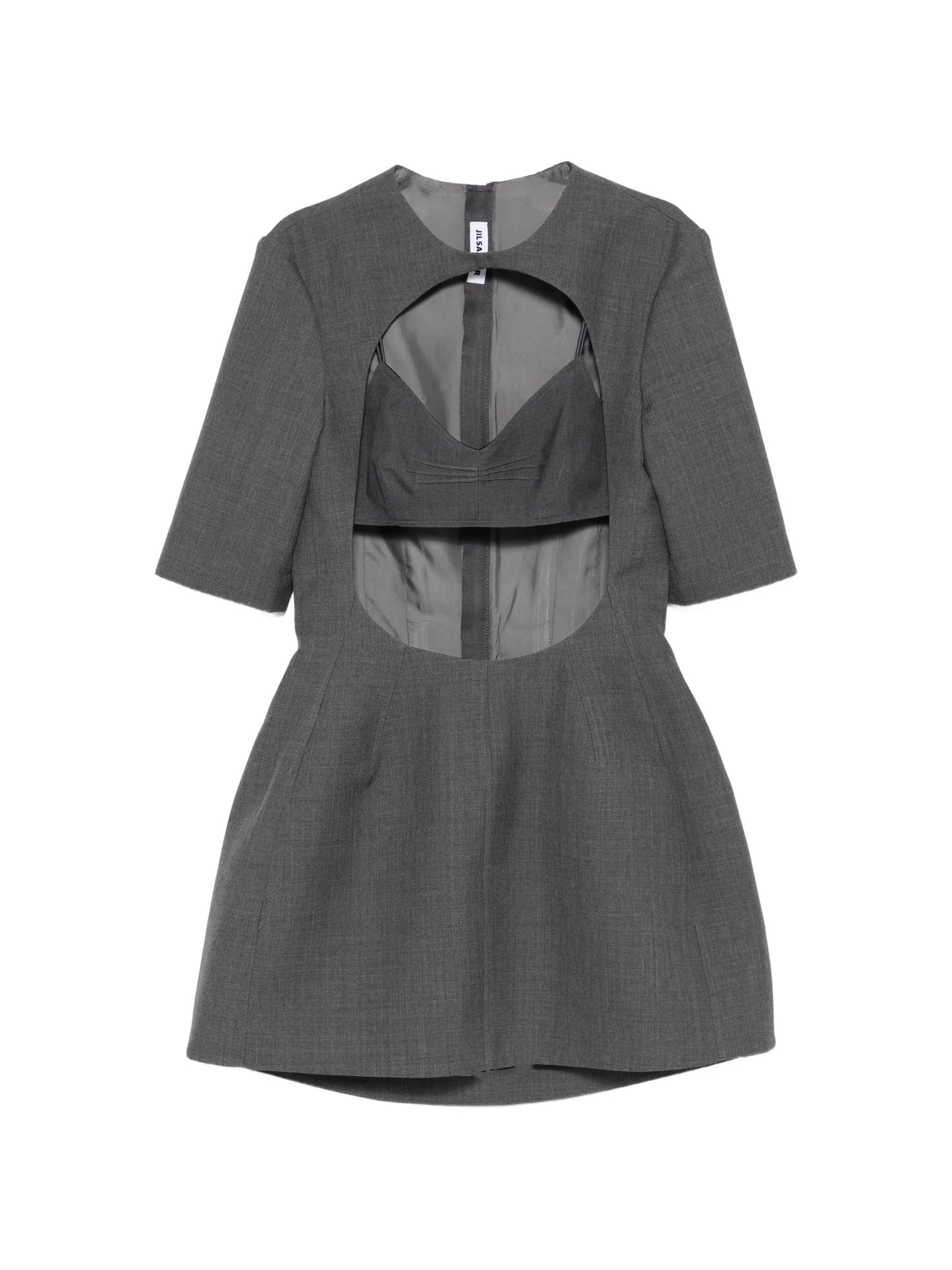twill cut-out mini dress