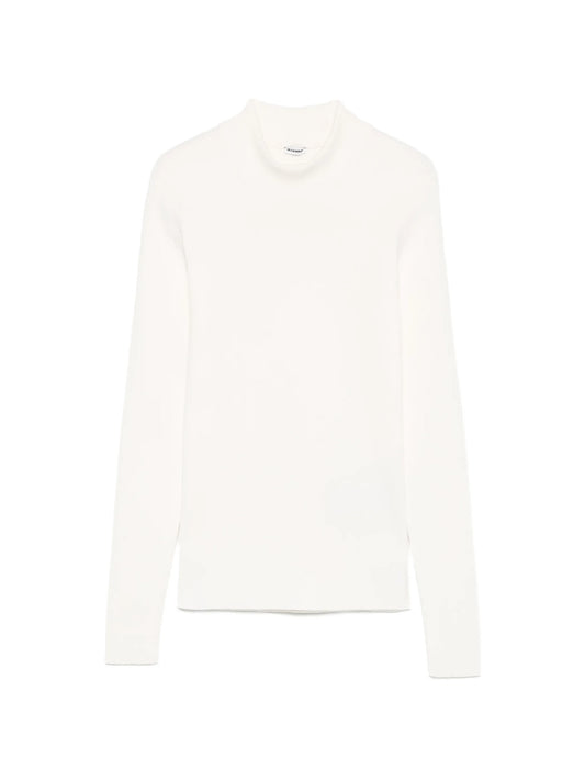 ribbed-knit mock-neck sweater