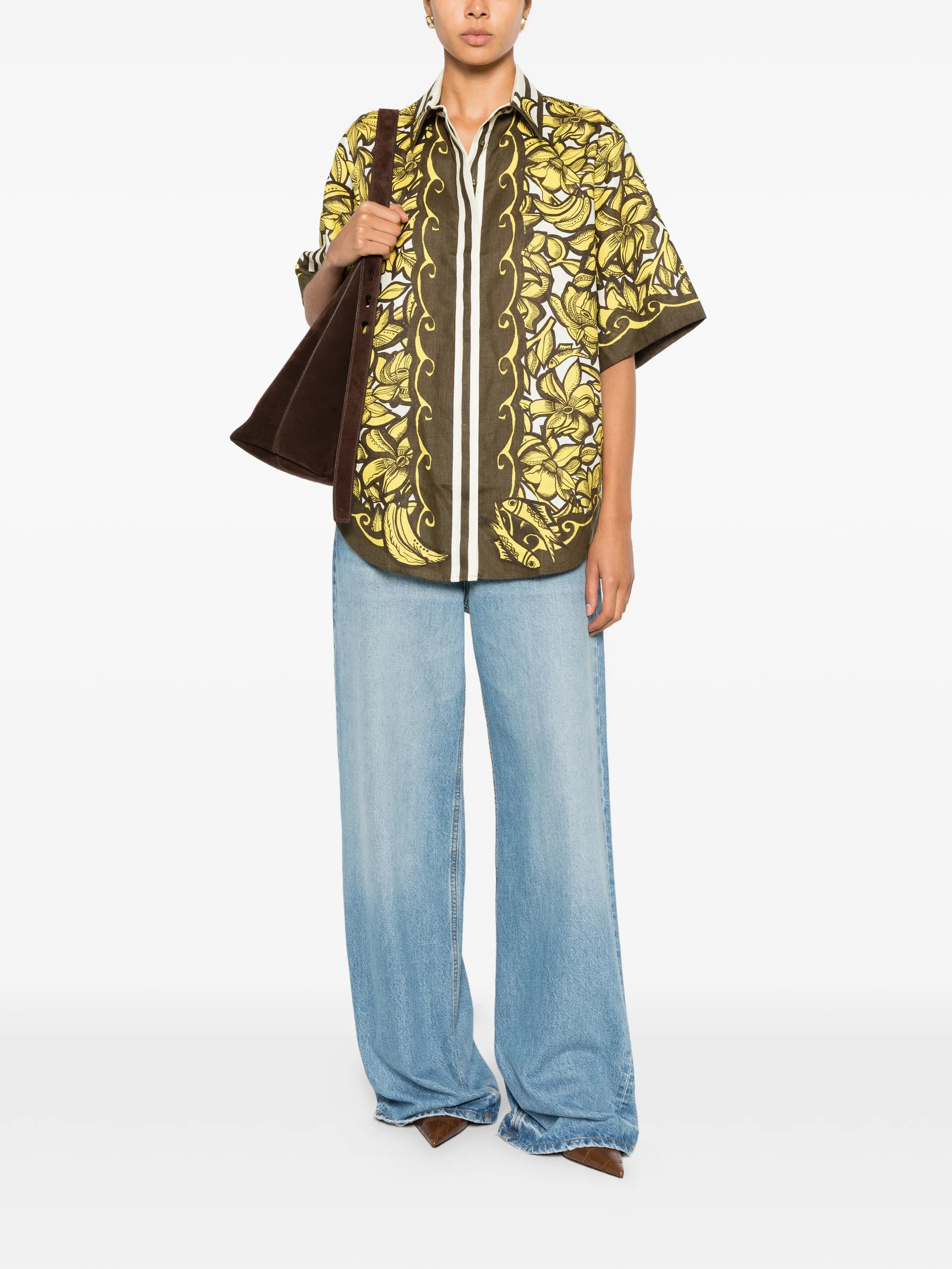 Mona floral-print shirt