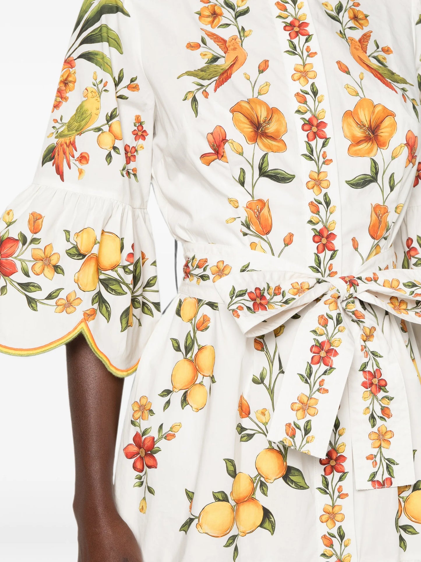 floral-print mini dress
