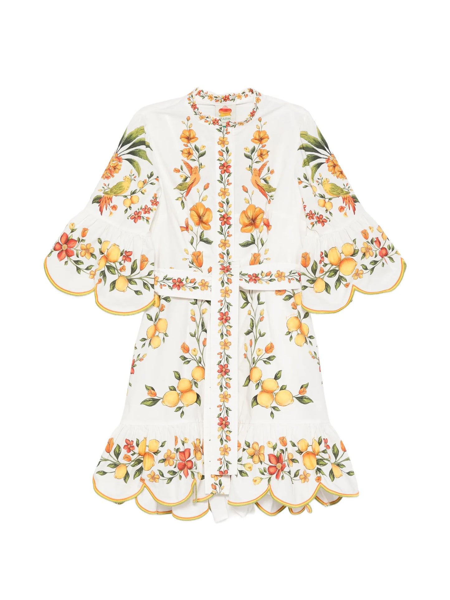 floral-print mini dress
