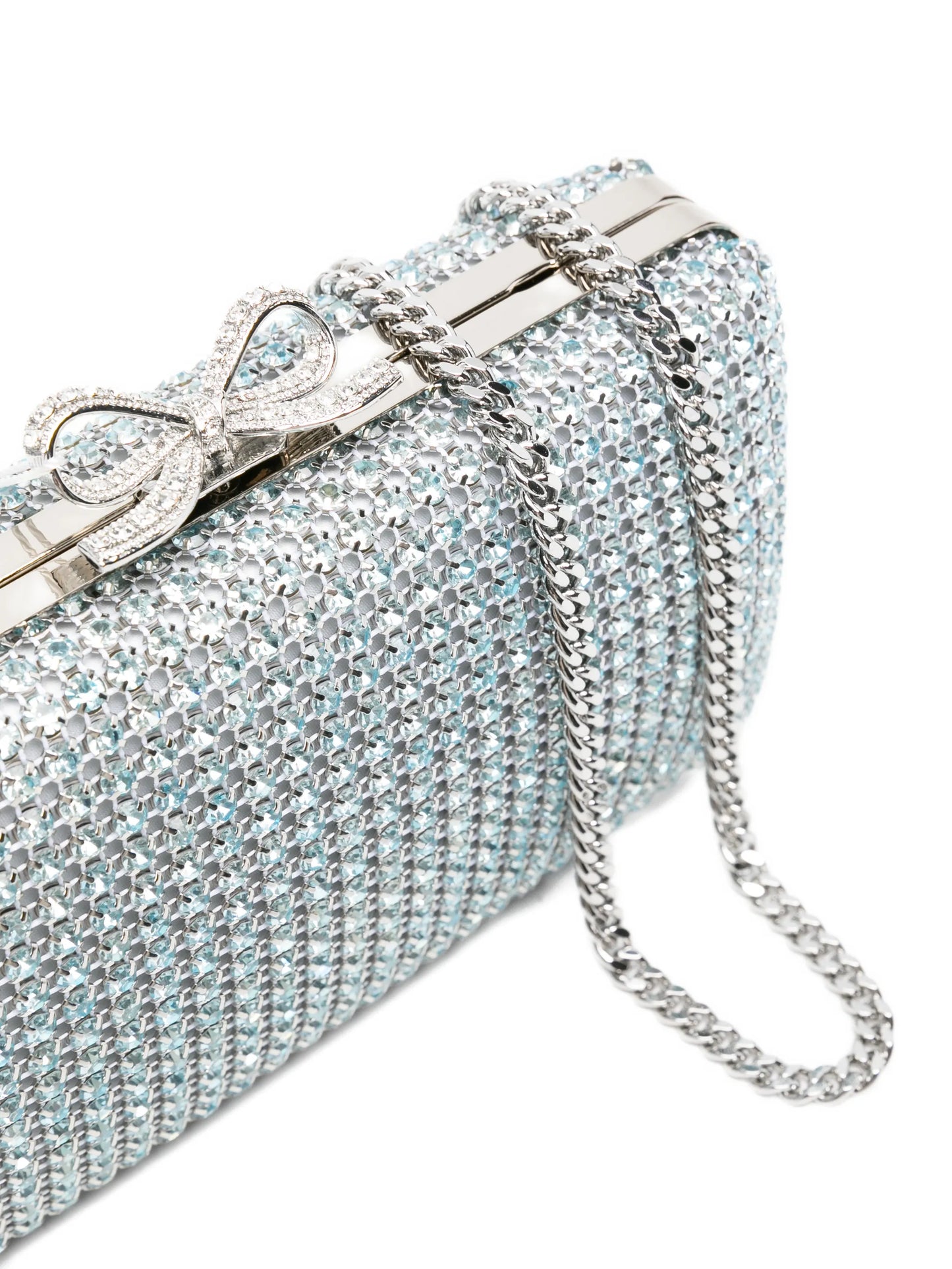 Chainmail embellished clutch bag