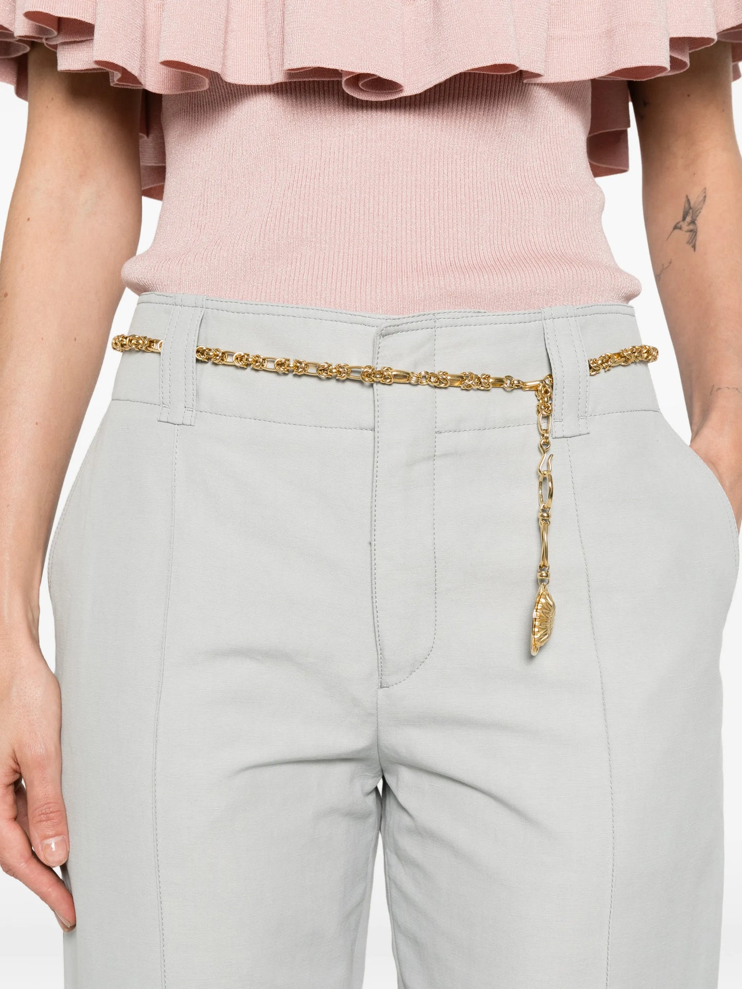 straight-leg trousers