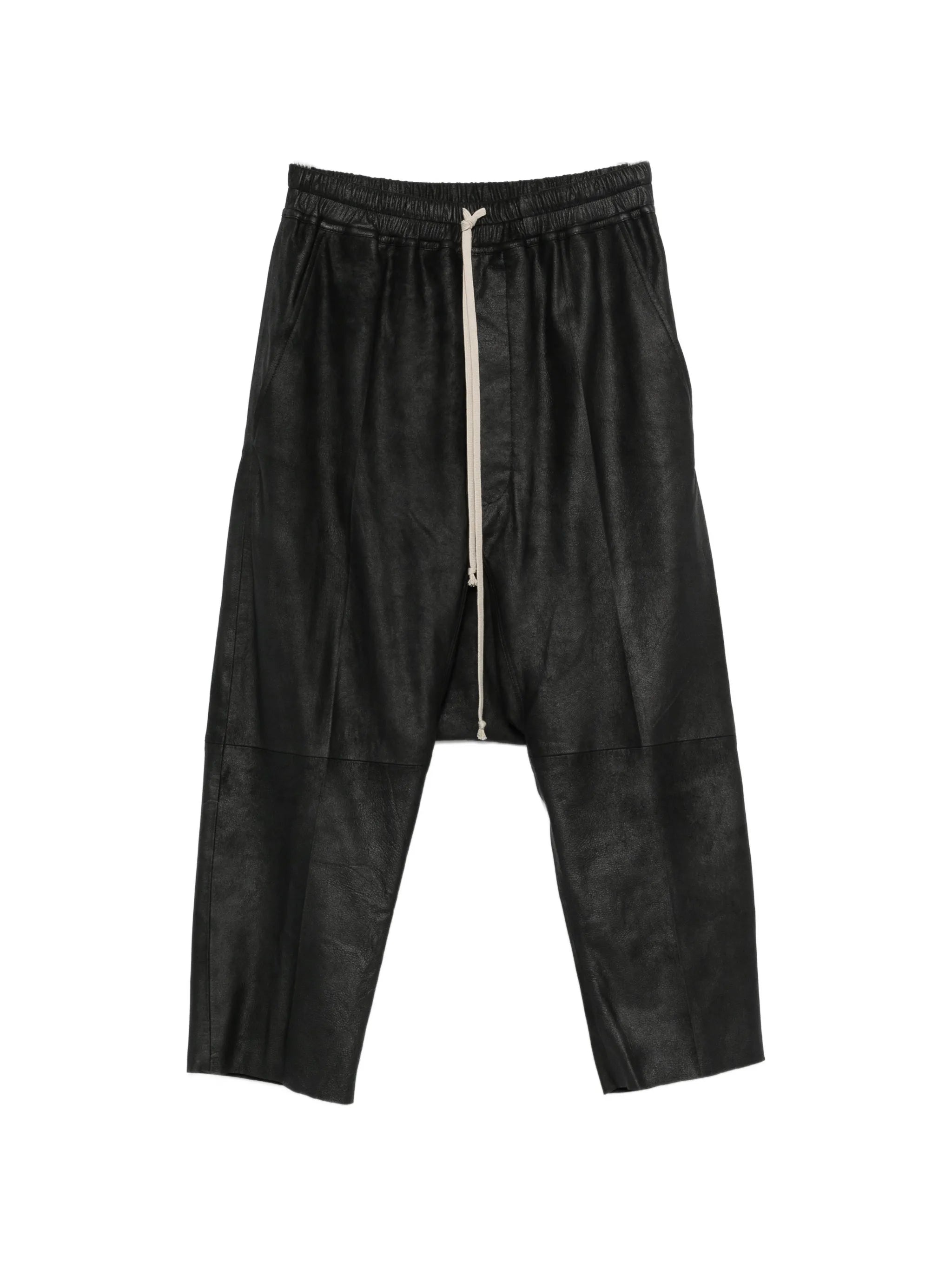 drawstring cropped trousers