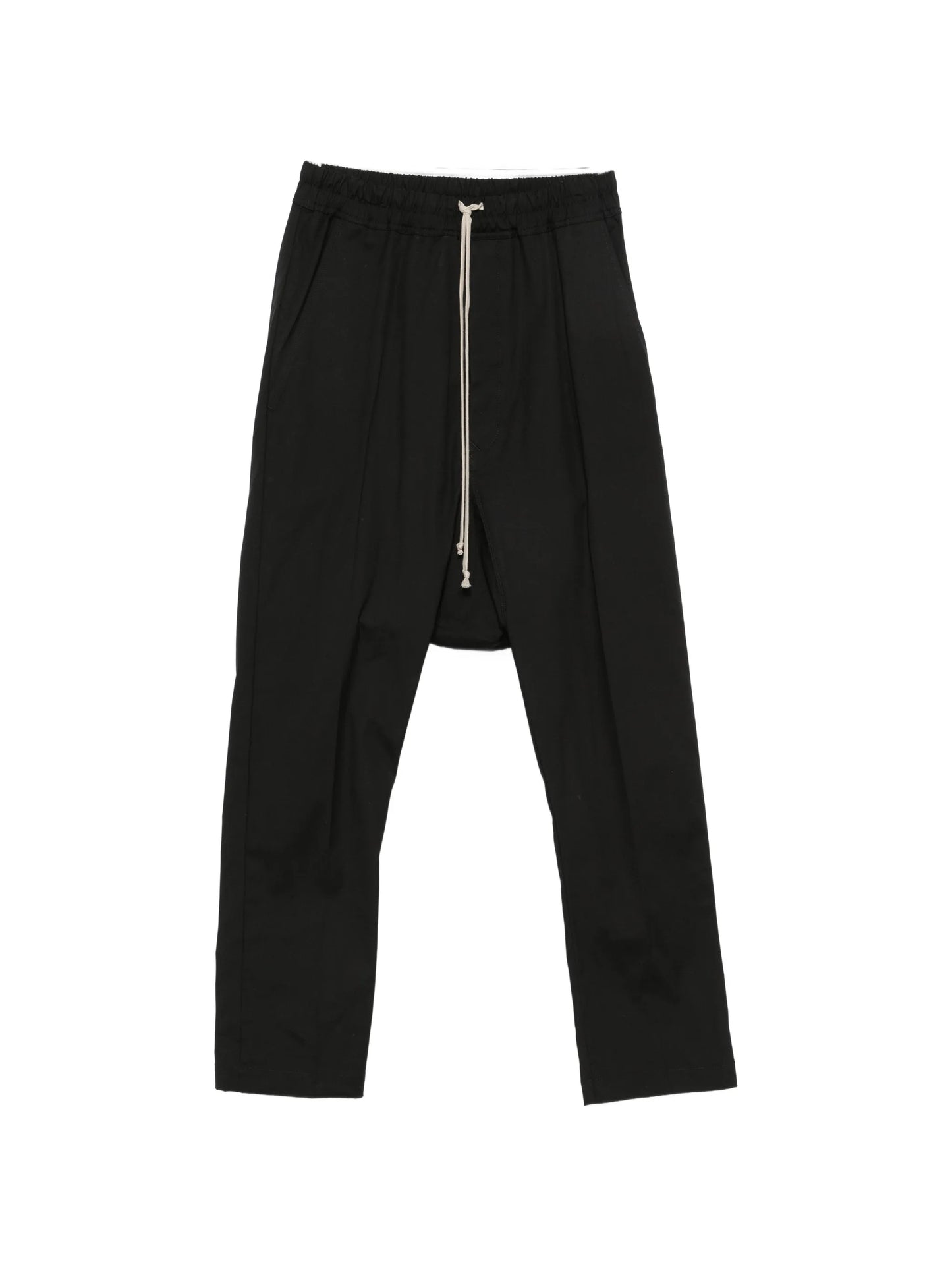 drawstring-fastening drop-crotch trousers