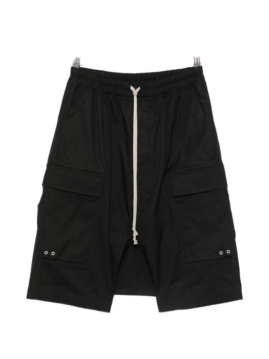 elasticated-waistband cargo shorts