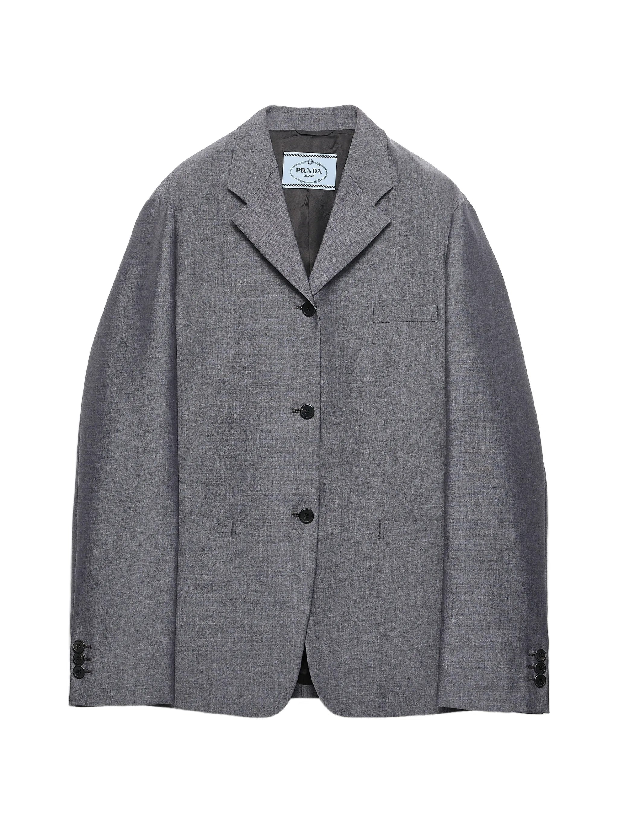 single-breasted kid-mohair jacket
