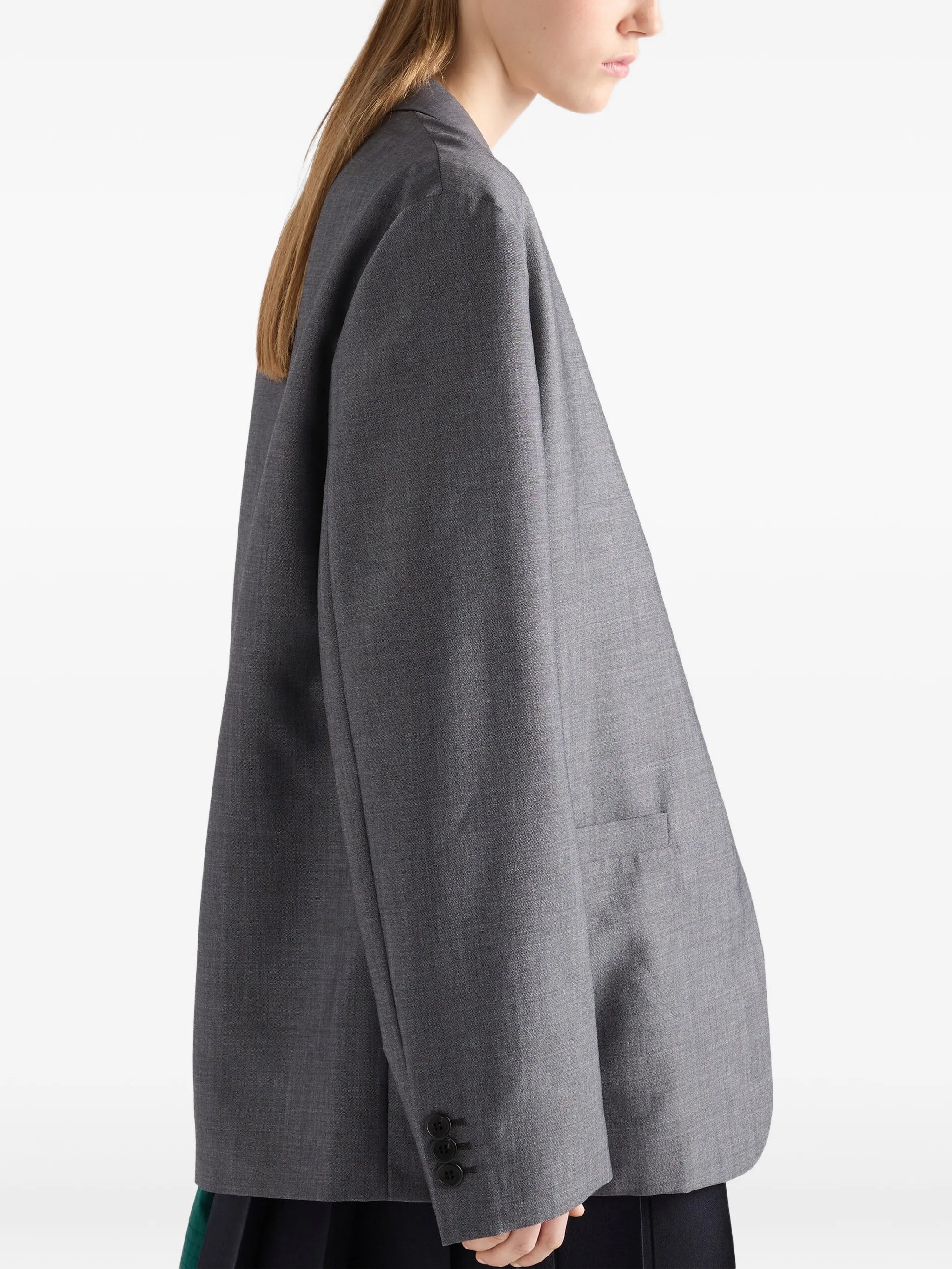 single-breasted kid-mohair jacket