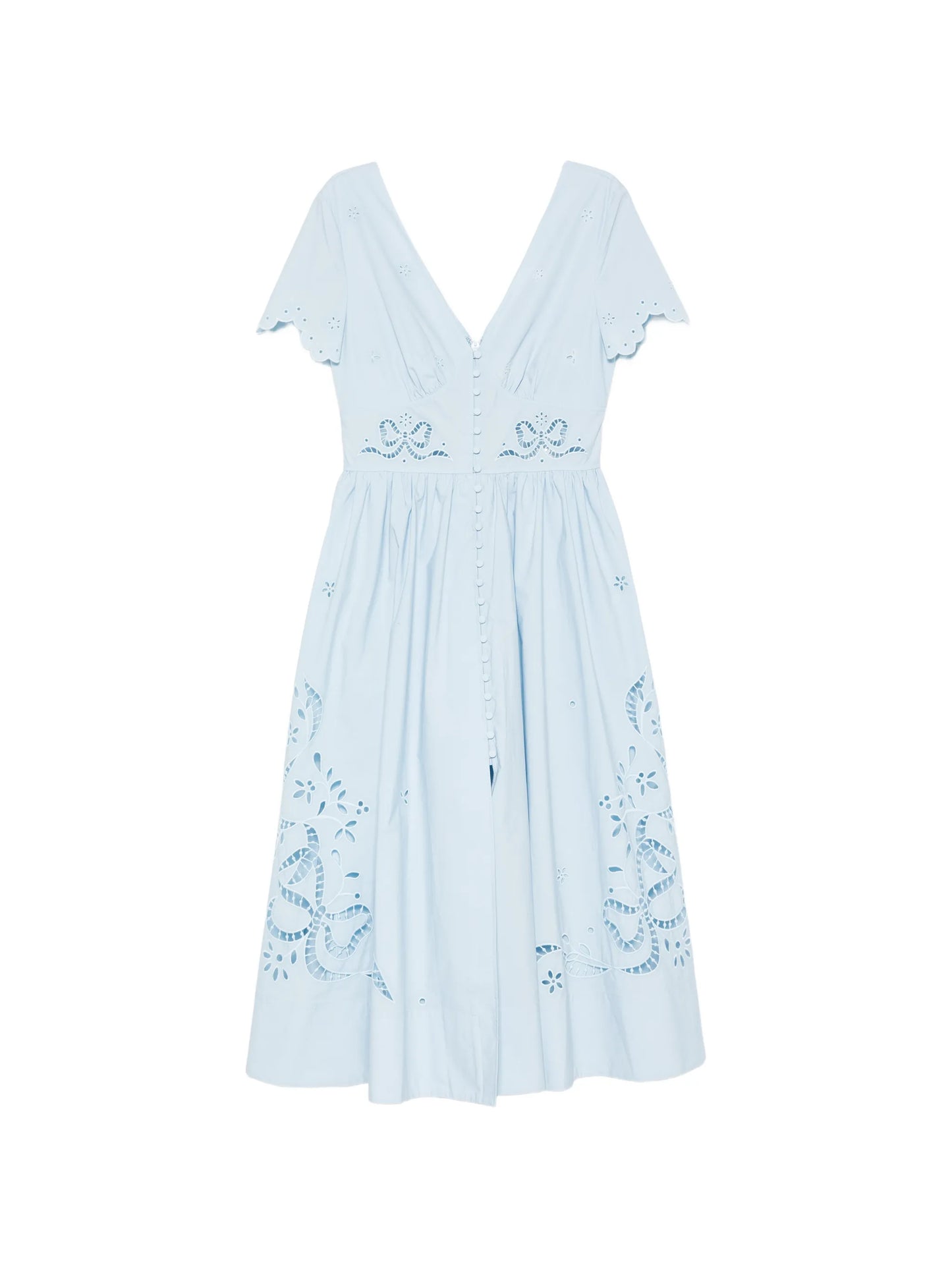 embroidered midi dress