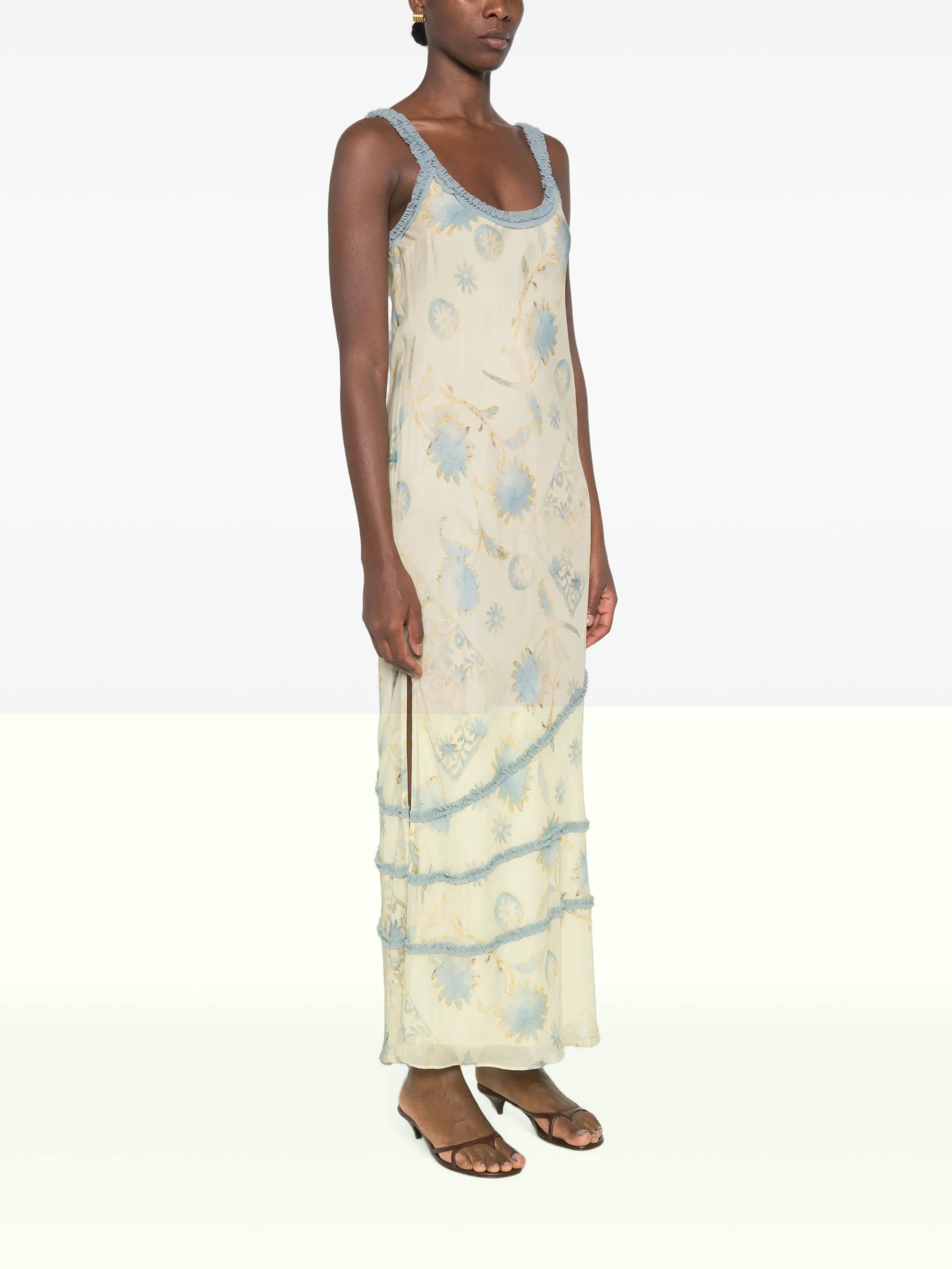 Cecile floral-print midi dress