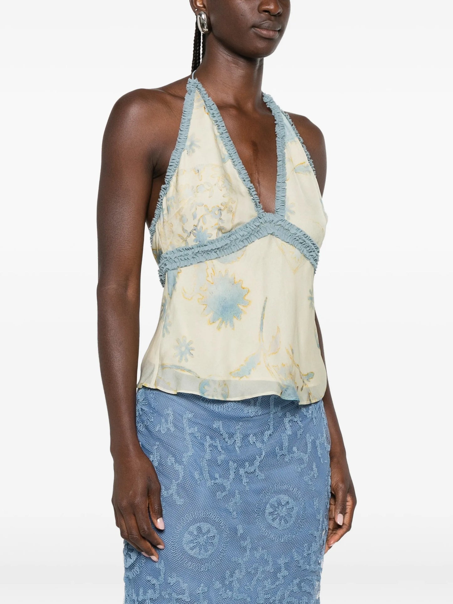 Cecile floral-print top