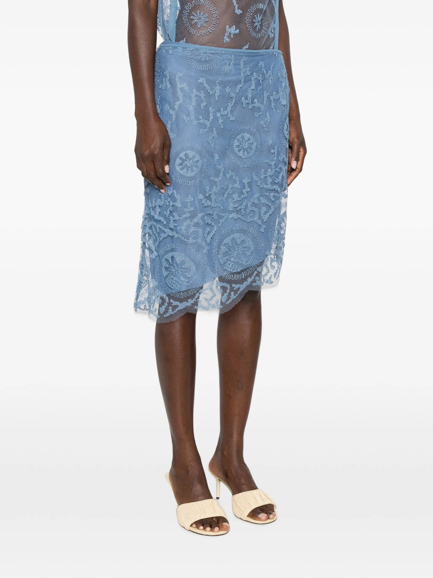 Leif mesh midi skirt