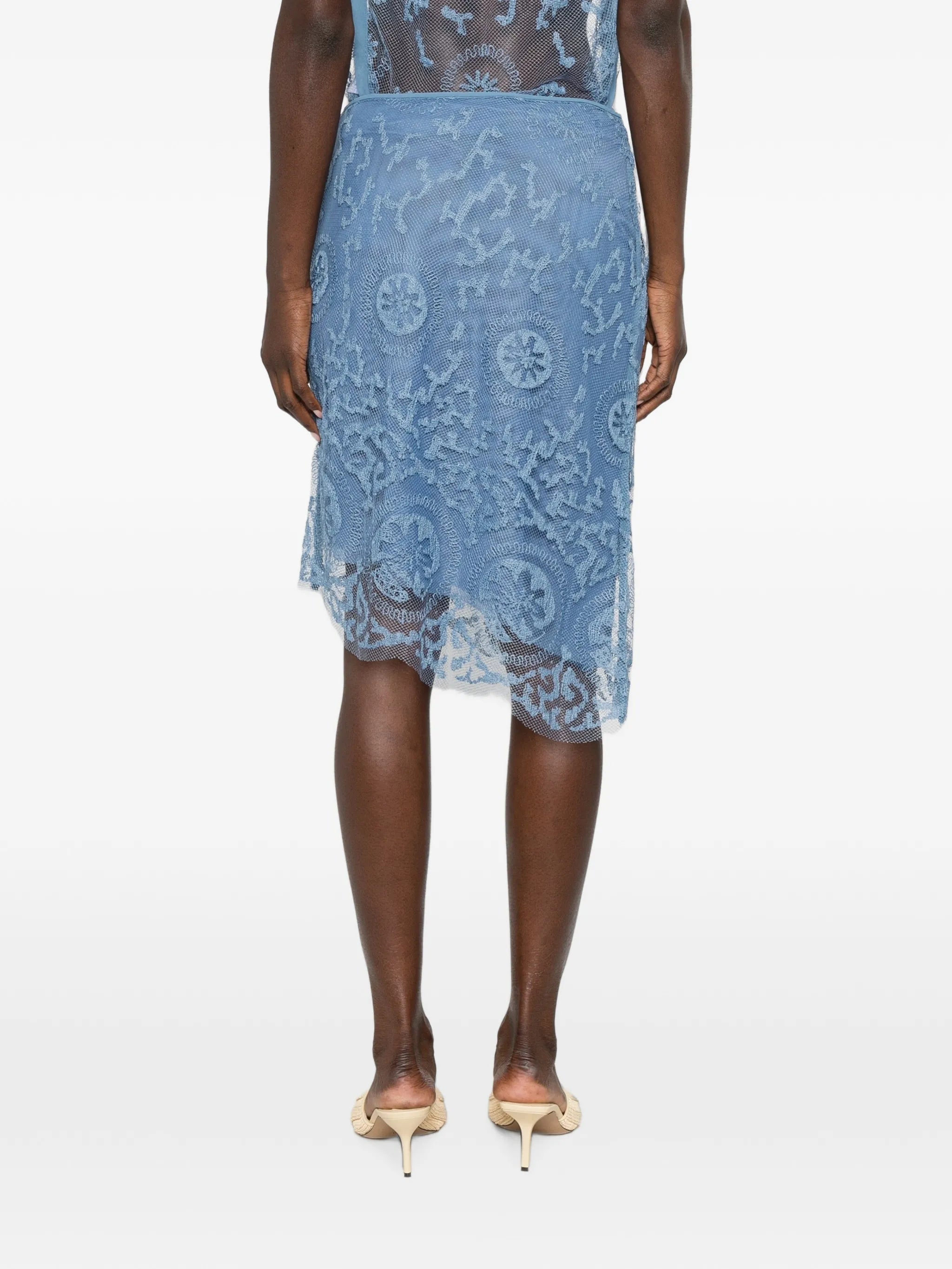 Leif mesh midi skirt