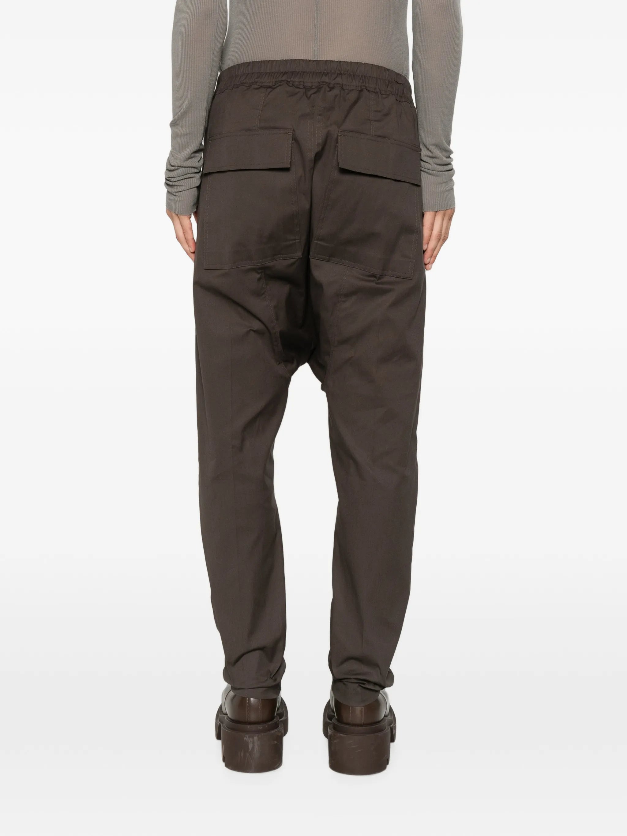 drawstring drop-crotch trousers
