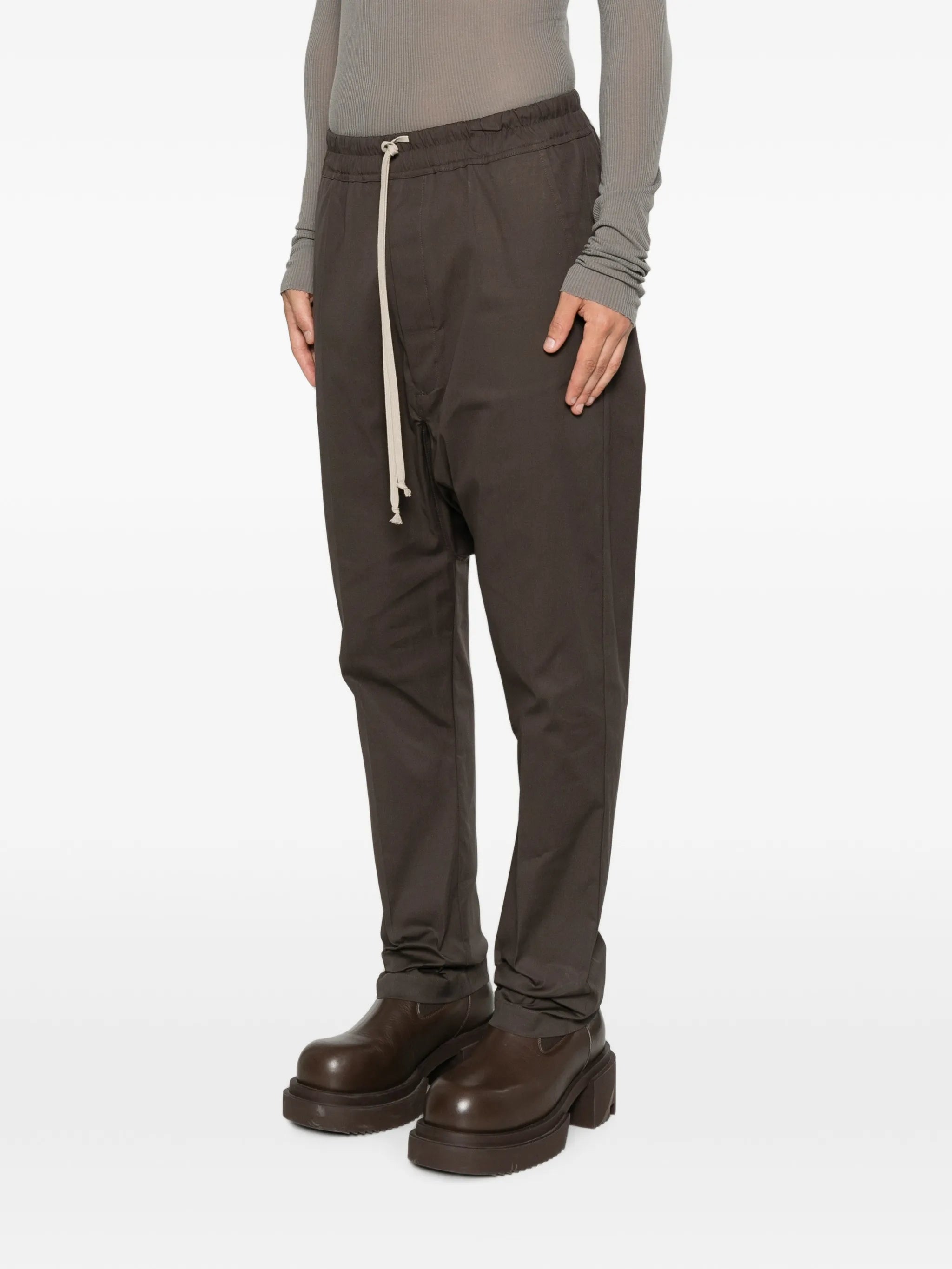 drawstring drop-crotch trousers