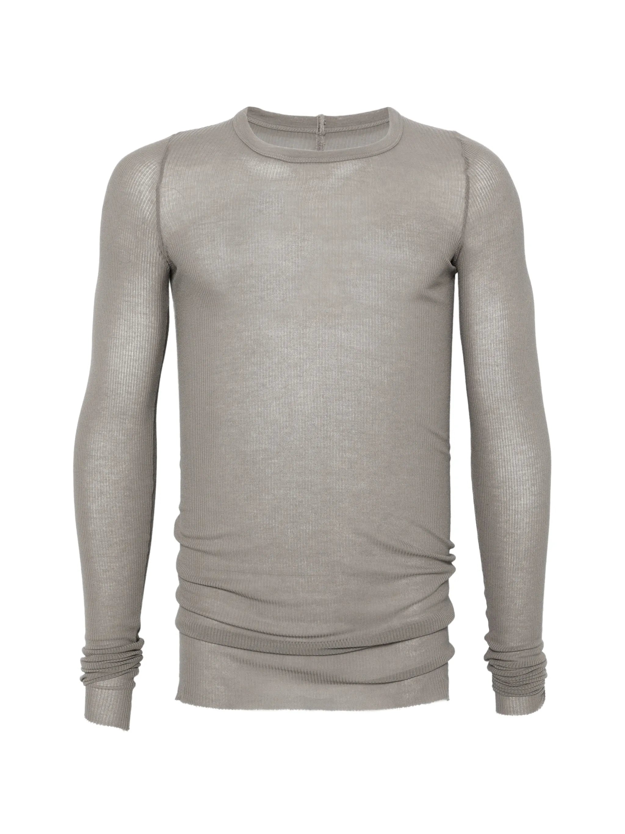 ribbed-texture long-sleeved T-shirt