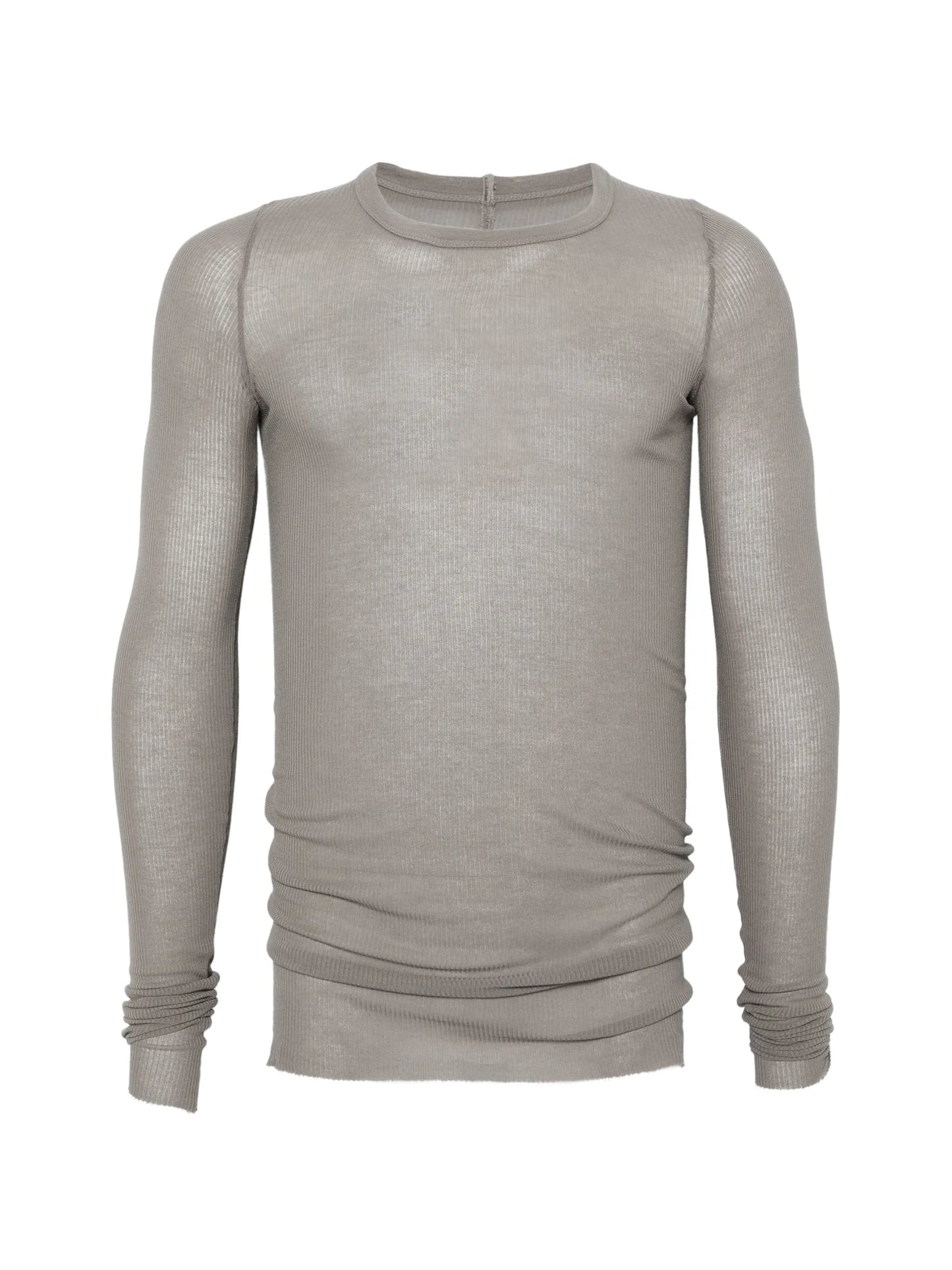 ribbed-texture long-sleeved T-shirt