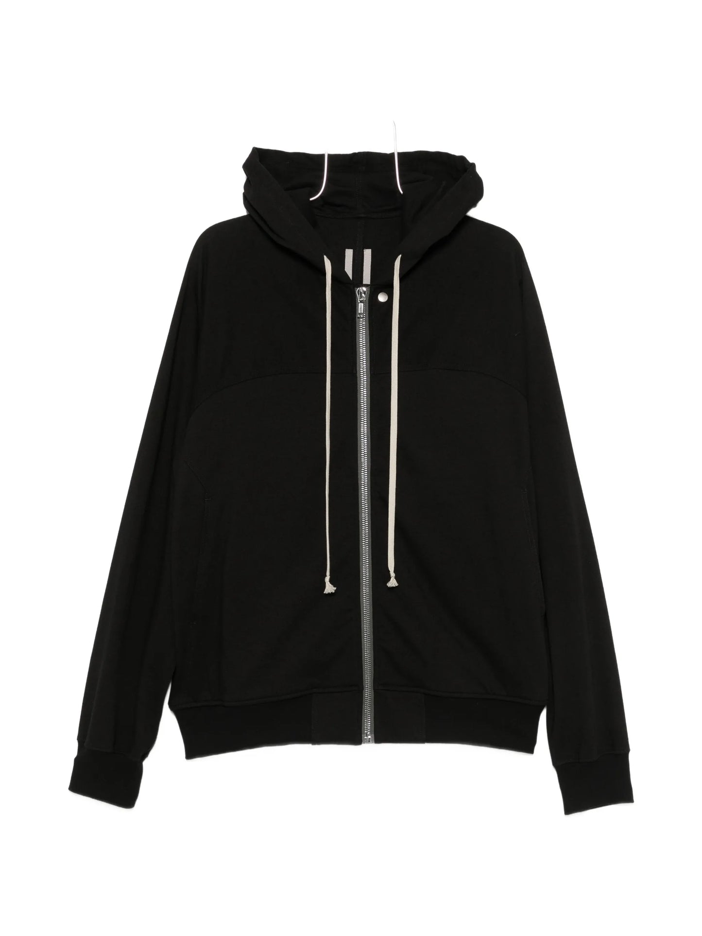 zip-up drawstring hoodie