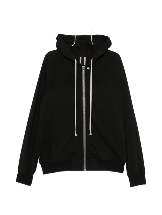 zip-up drawstring hoodie
