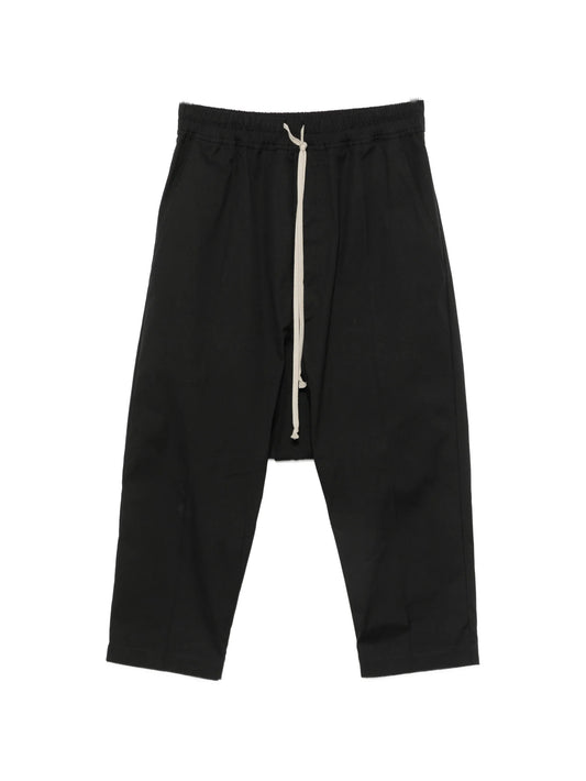 drawstring cropped trousers