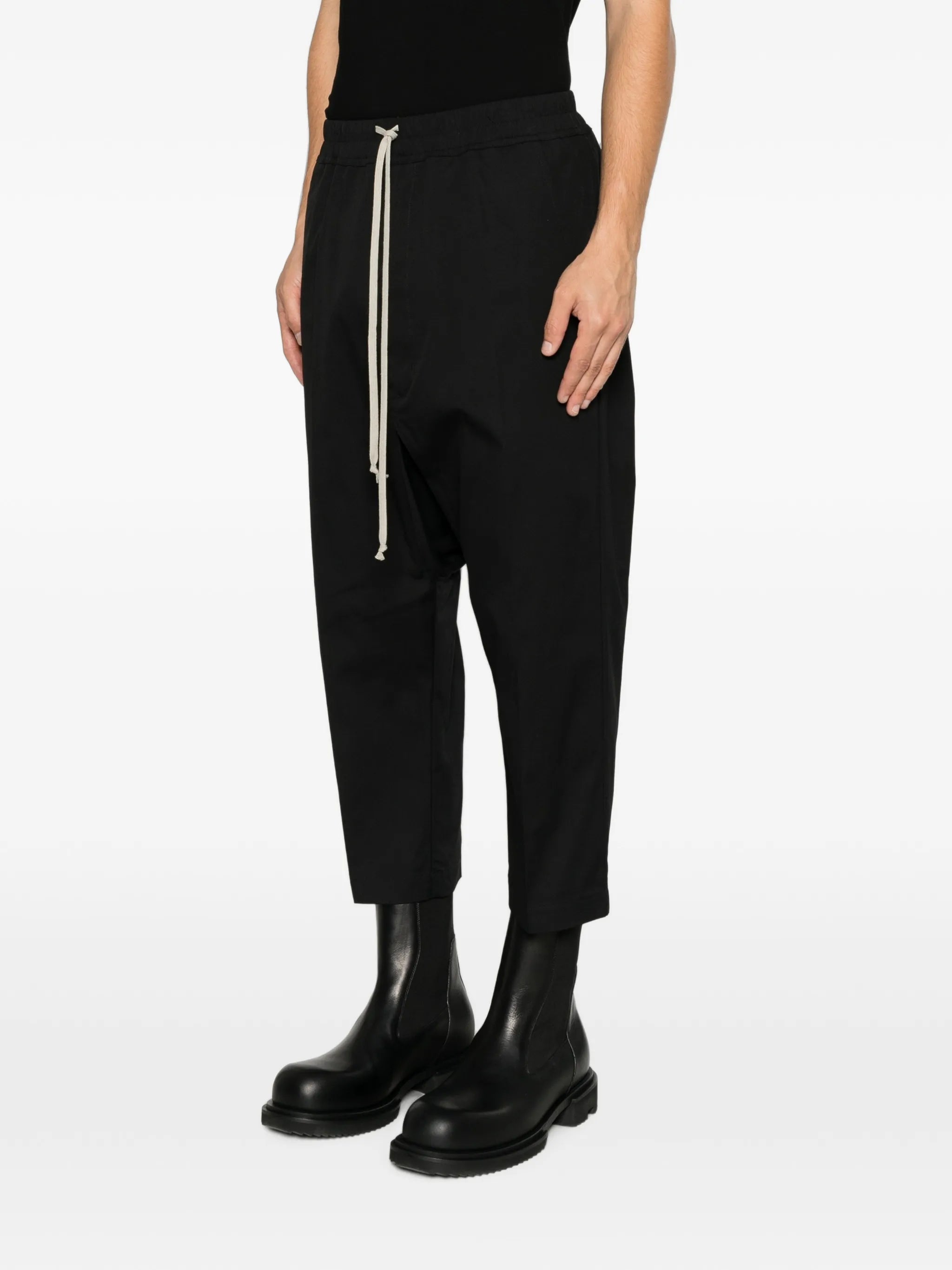 drawstring cropped trousers
