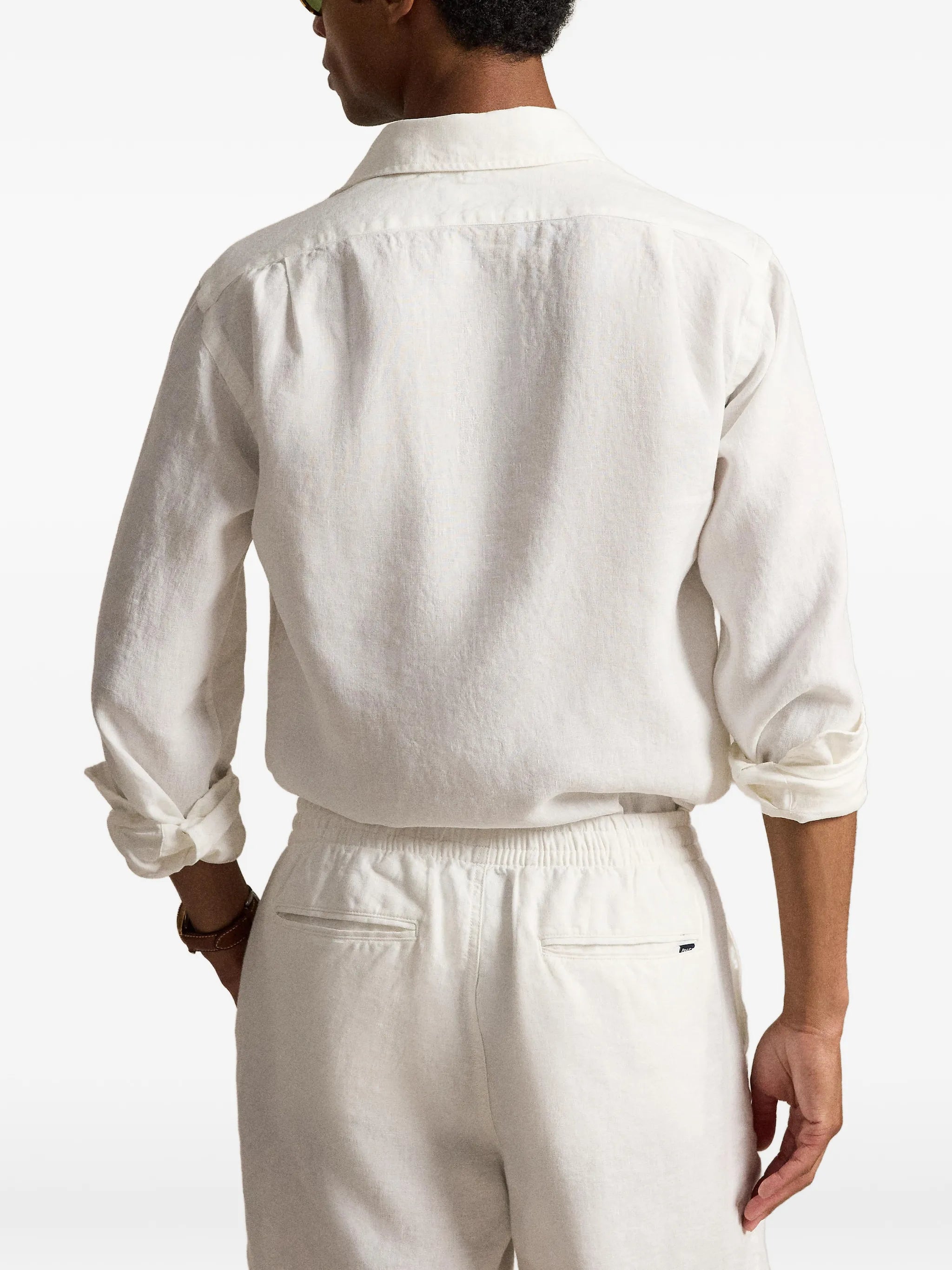 Custom Fit Pony-embroidered linen shirt