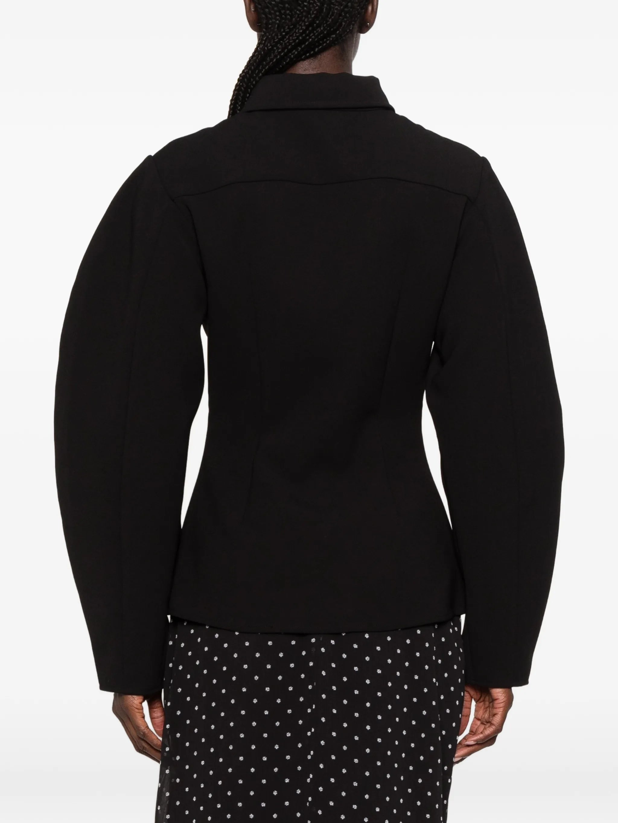 fitted puff-sleeve shirt