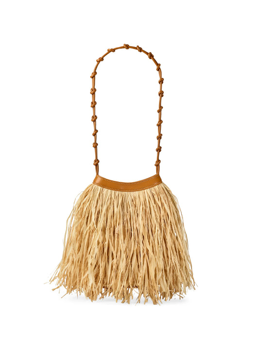 Isla raffia shoulder bag