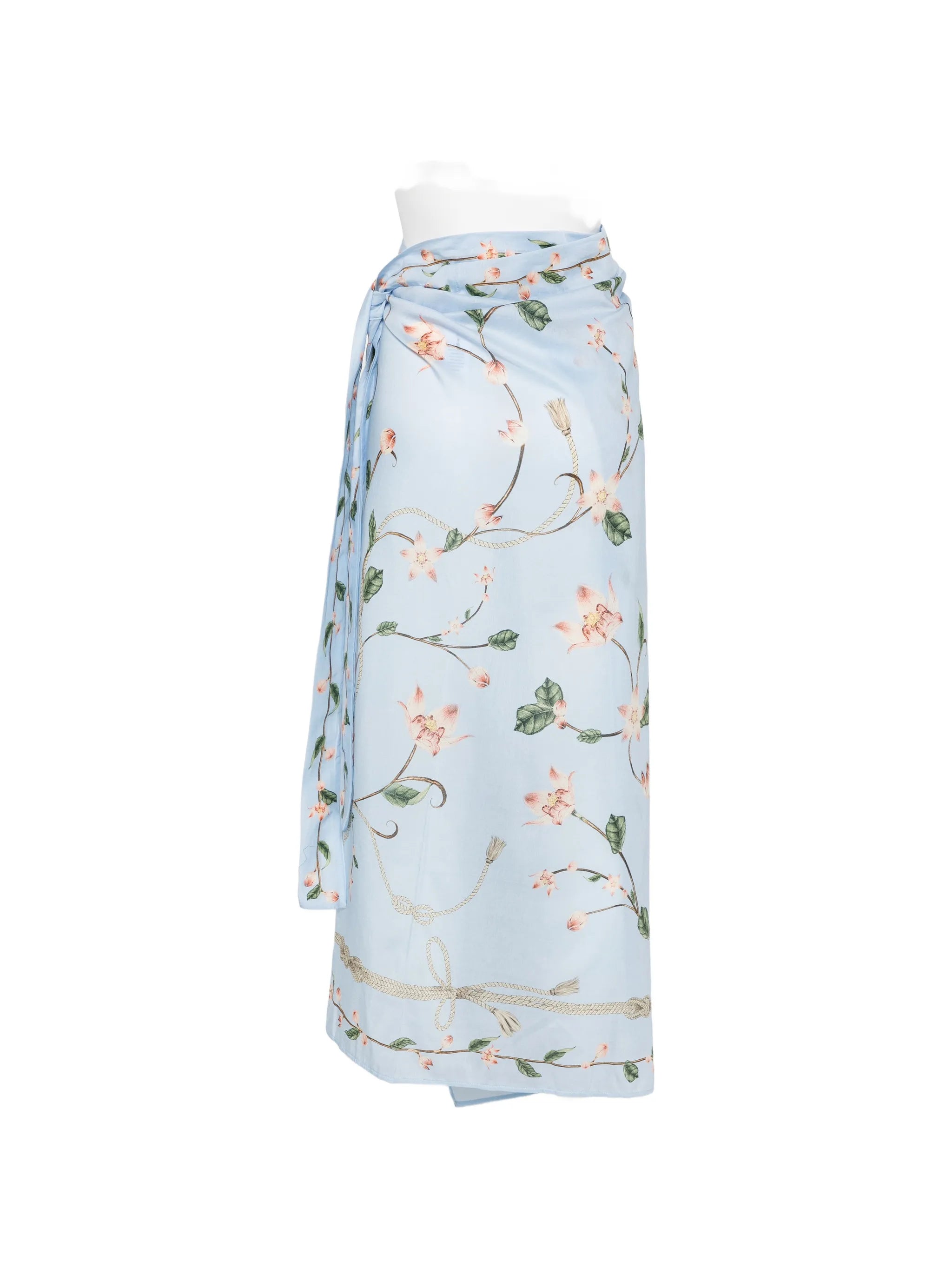Lavanda floral-print pareo