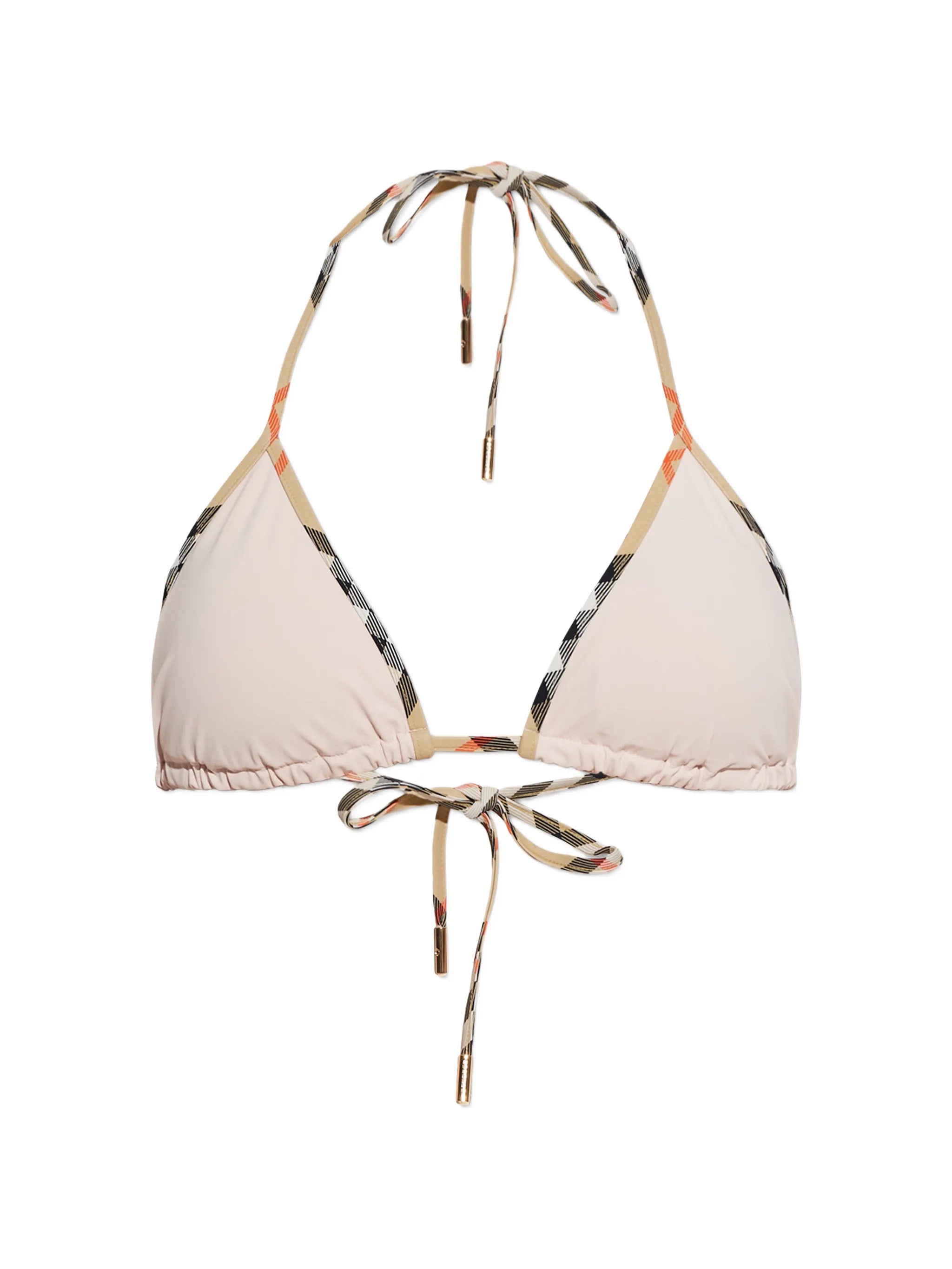 Check-trim bikini top