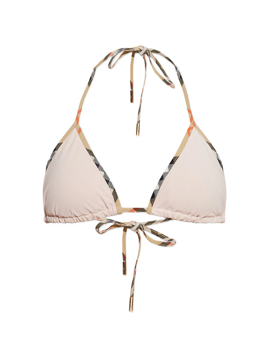 Check-trim bikini top
