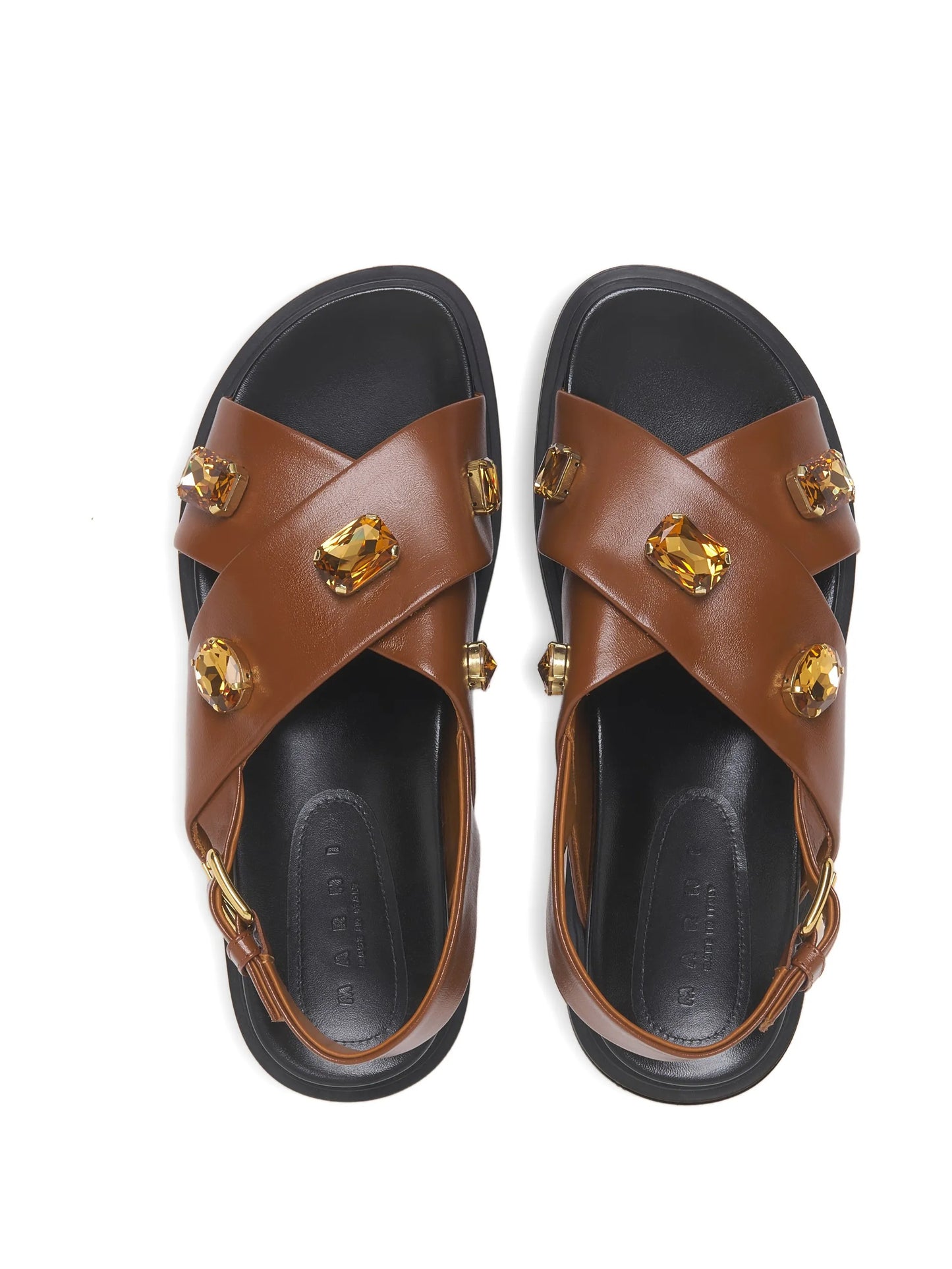 crisscross crystal sandals
