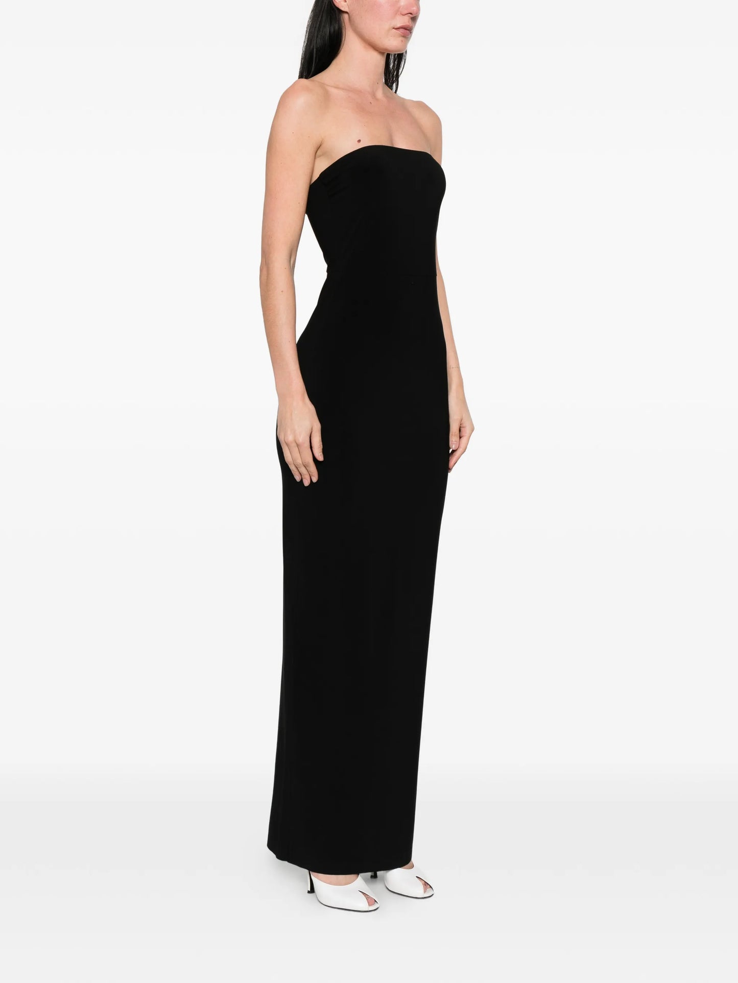 strapless maxi dress