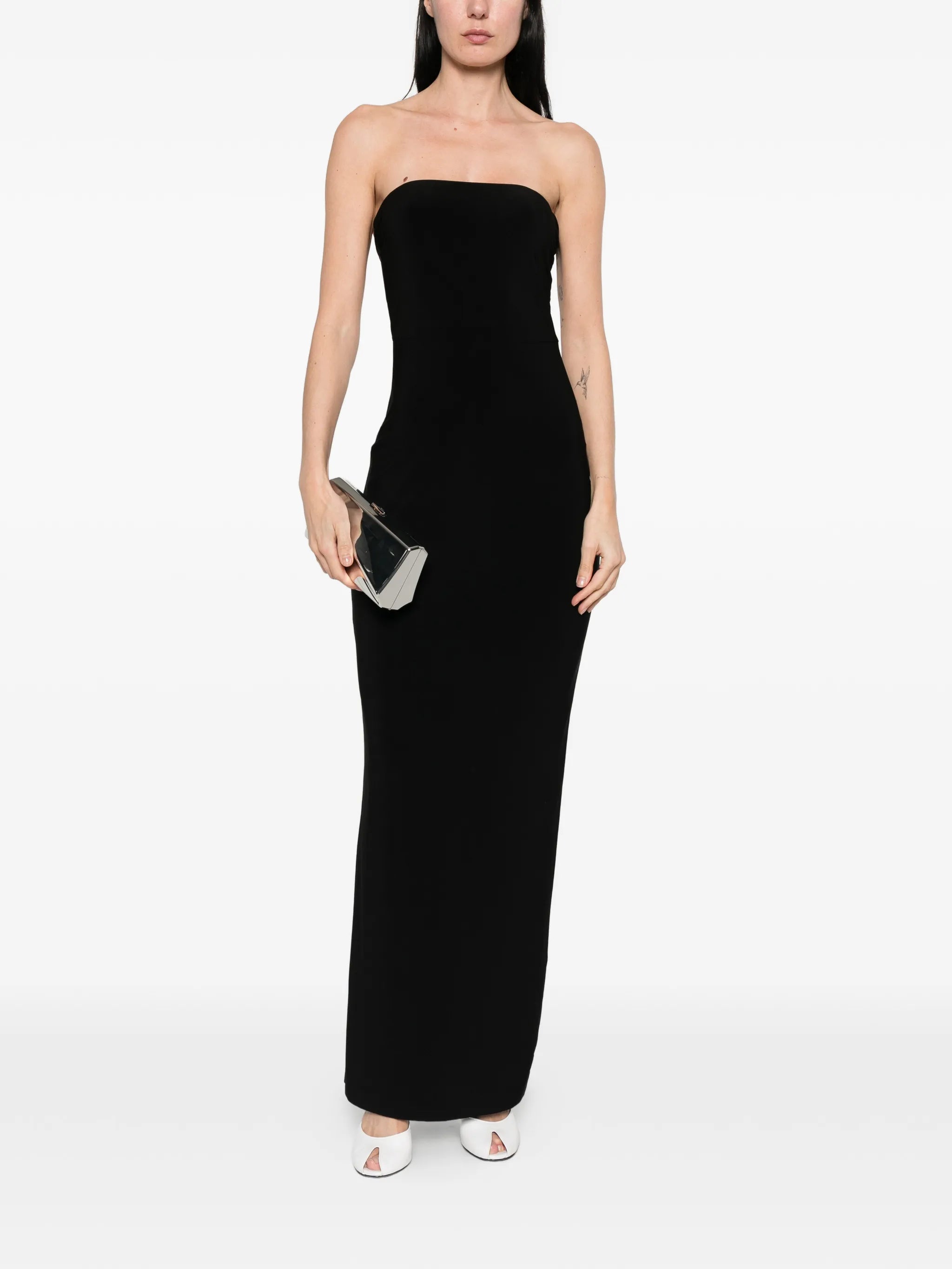 strapless maxi dress