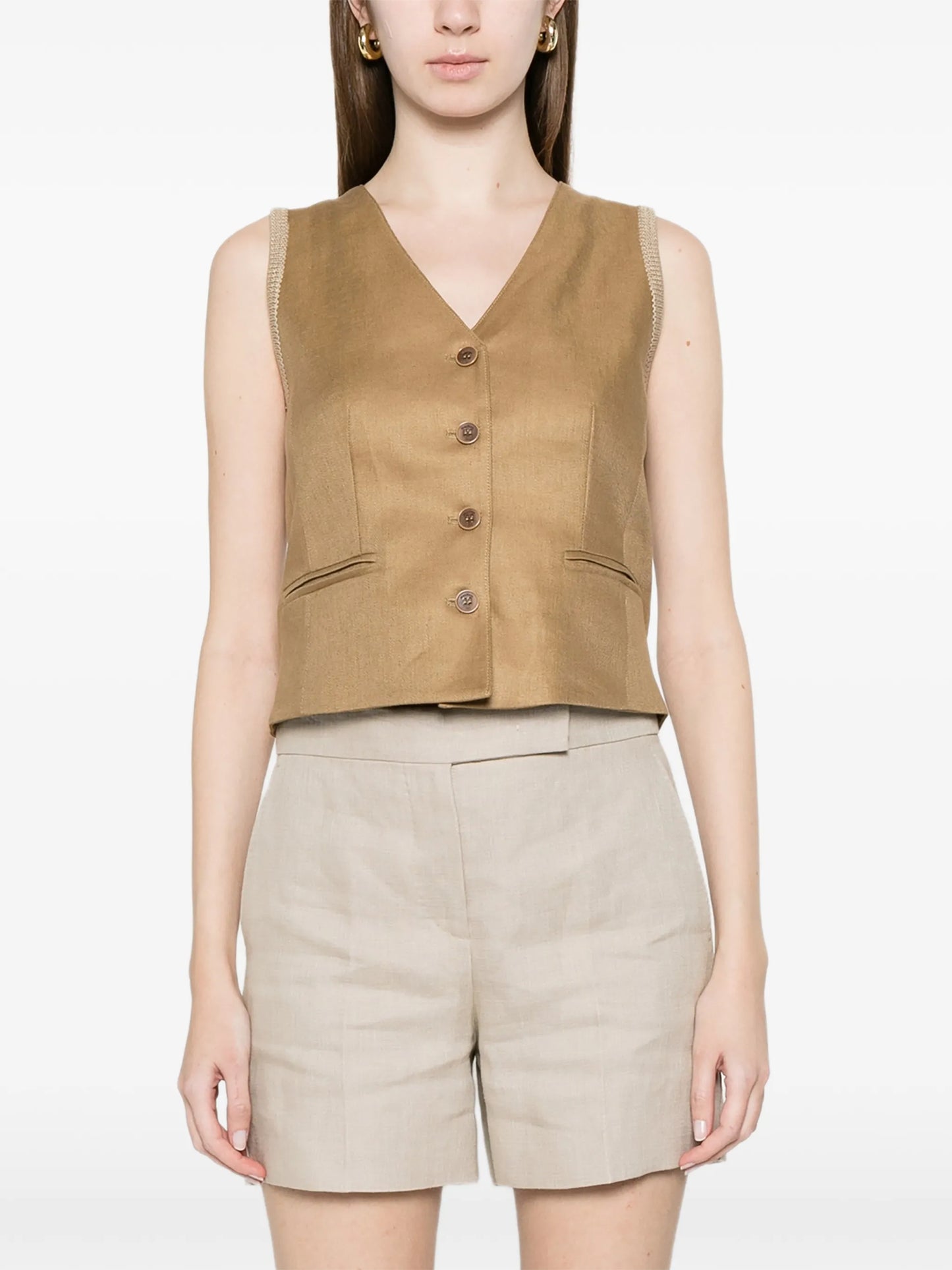 cable-knit waistcoat